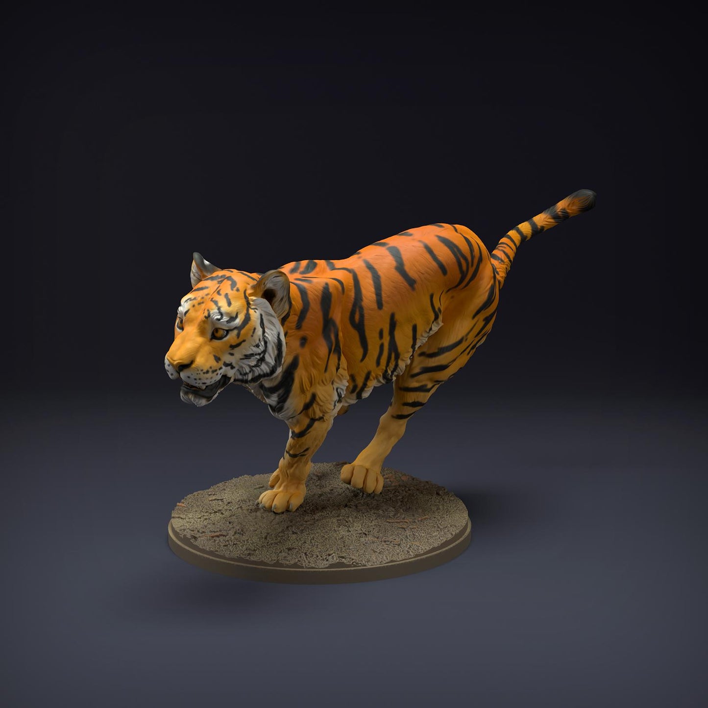 Produktfoto Tier Figur Diorama, Modellbau: 0: Wildtier Figur: laufender Bengalischer Tiger (Ref 01_01_82)