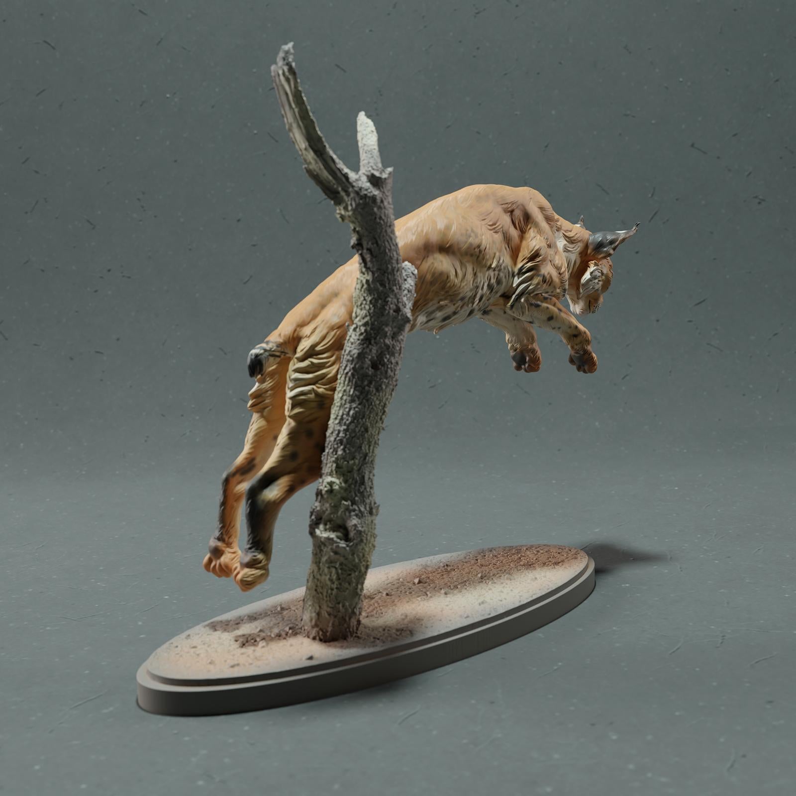 Produktfoto Tier Figur Diorama, Modellbau: 0: Wildtier Figur: Luchs – Bobcat Leep (Ref 01_01_76)
