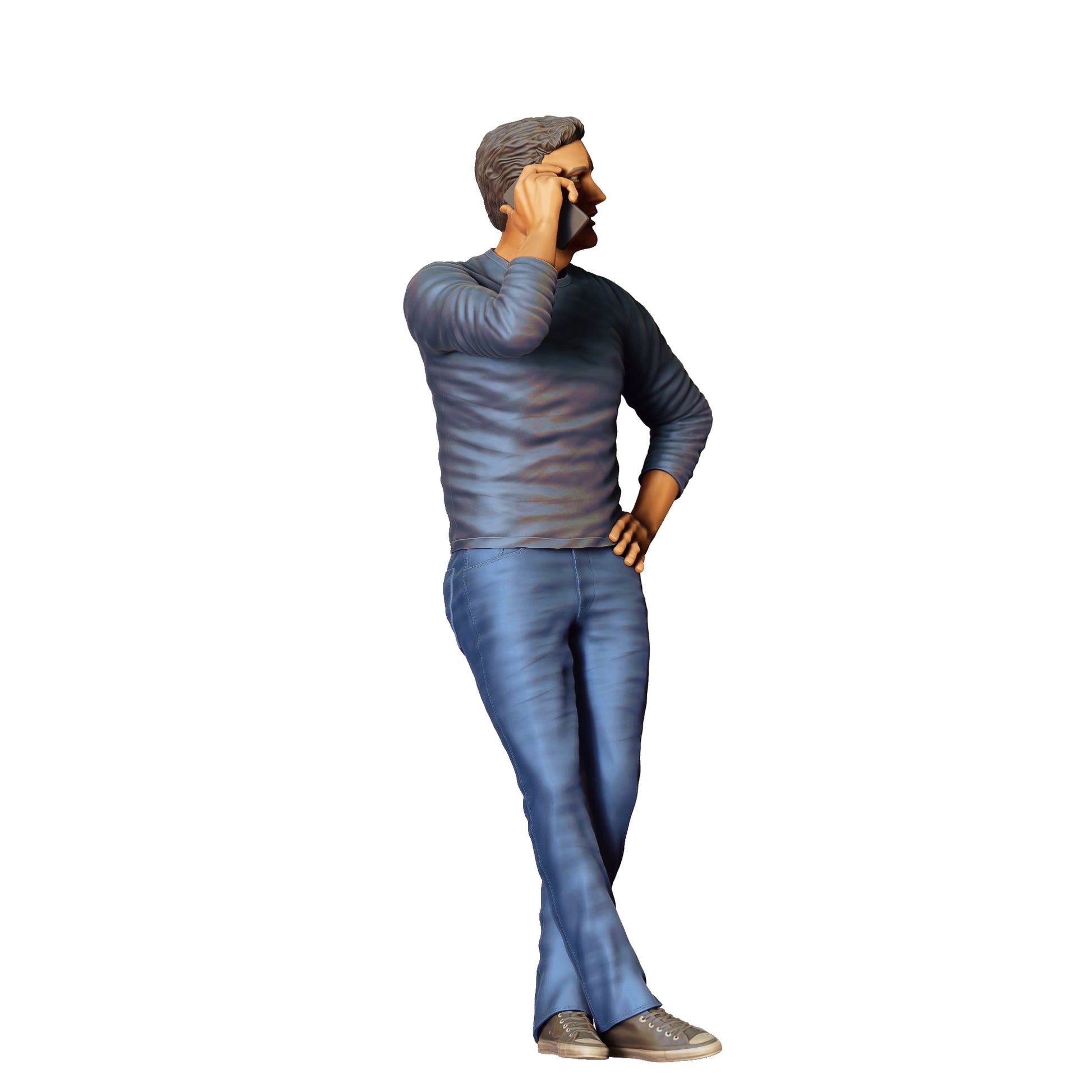 Diorama model building product photo 0: People leaning on car - Man 2 (Ref. No. 341)