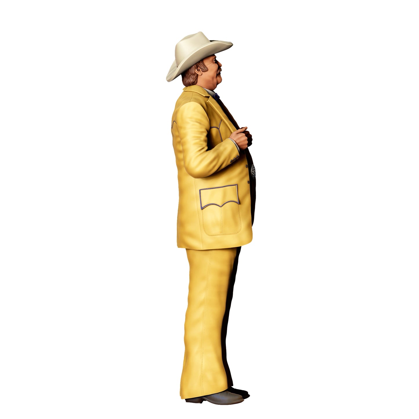Diorama Modellbau Produktfoto 0: Älterer Mann im Anzug mit Cowboyhut – Figur mit Weste und Fliege (Ref. Nr. 402)