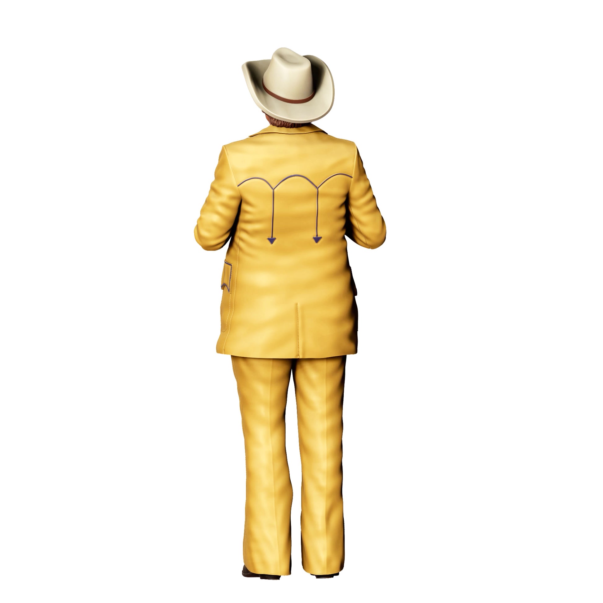 Foto del prodotto diorama modellistico 0: Uomo anziano in abito con cappello da cowboy – Figura con gilet e cravatta (Rif. n. 402)