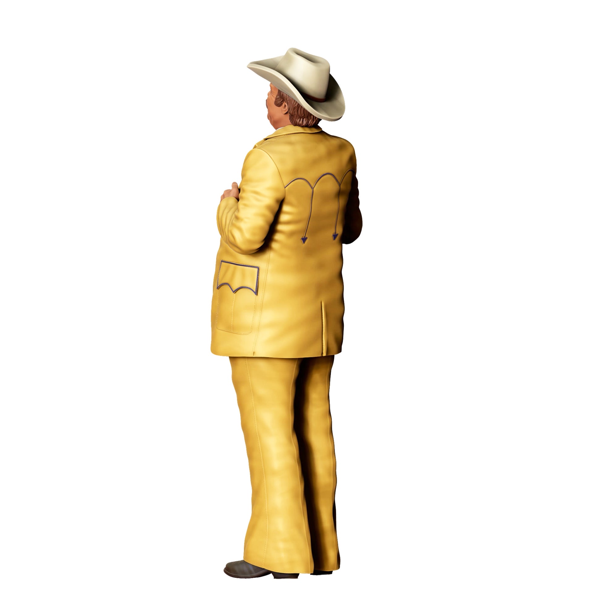 Foto del prodotto diorama modellistico 0: Uomo anziano in abito con cappello da cowboy – Figura con gilet e cravatta (Rif. n. 402)