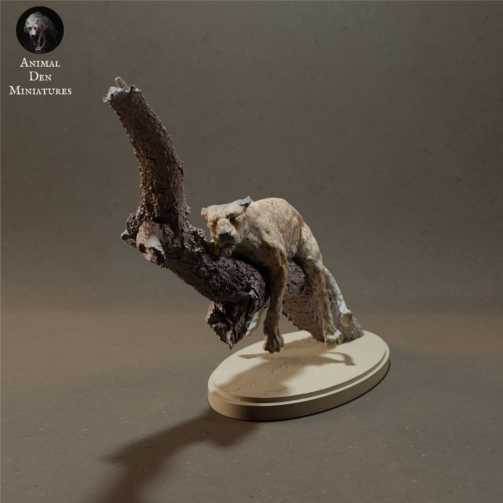 Produktfoto Tier Figur Diorama, Modellbau: 0: Wildtier Figur: Afrikanischer Leopard auf Baum (Ref 01_01_46)