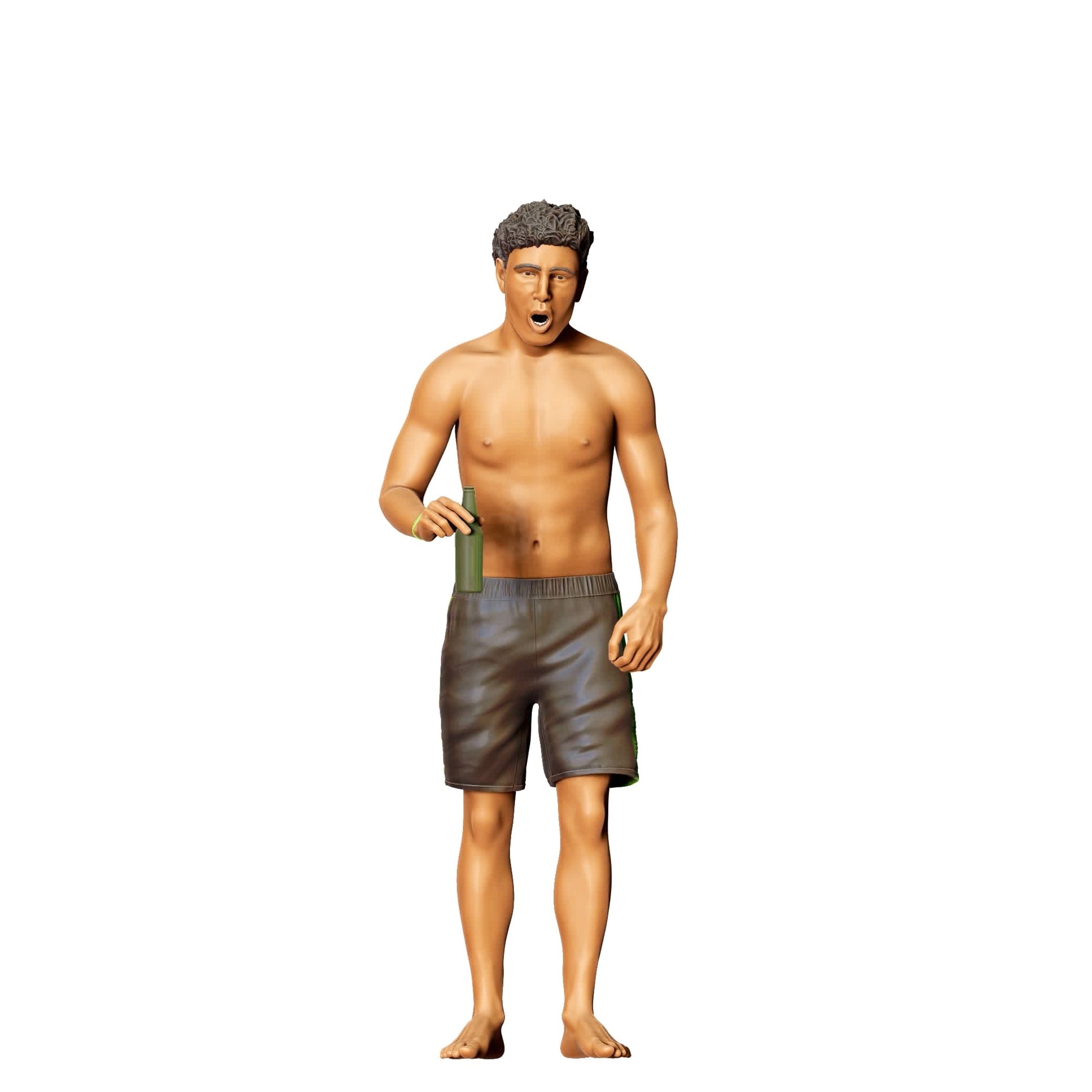 Diorama model building product photo 0: Pool Party Guests - Man with Beer Bottle (Ref. No. 325)