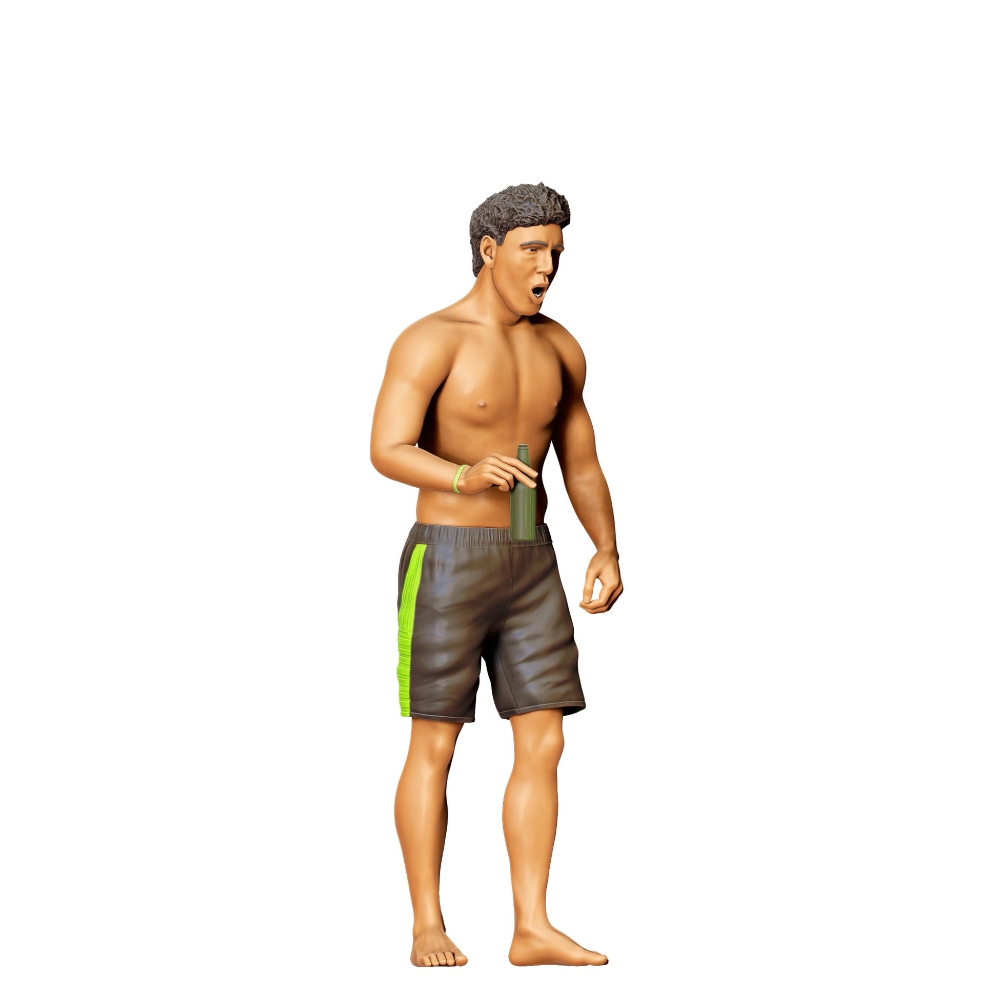 Diorama model building product photo 0: Pool Party Guests - Man with Beer Bottle (Ref. No. 325)
