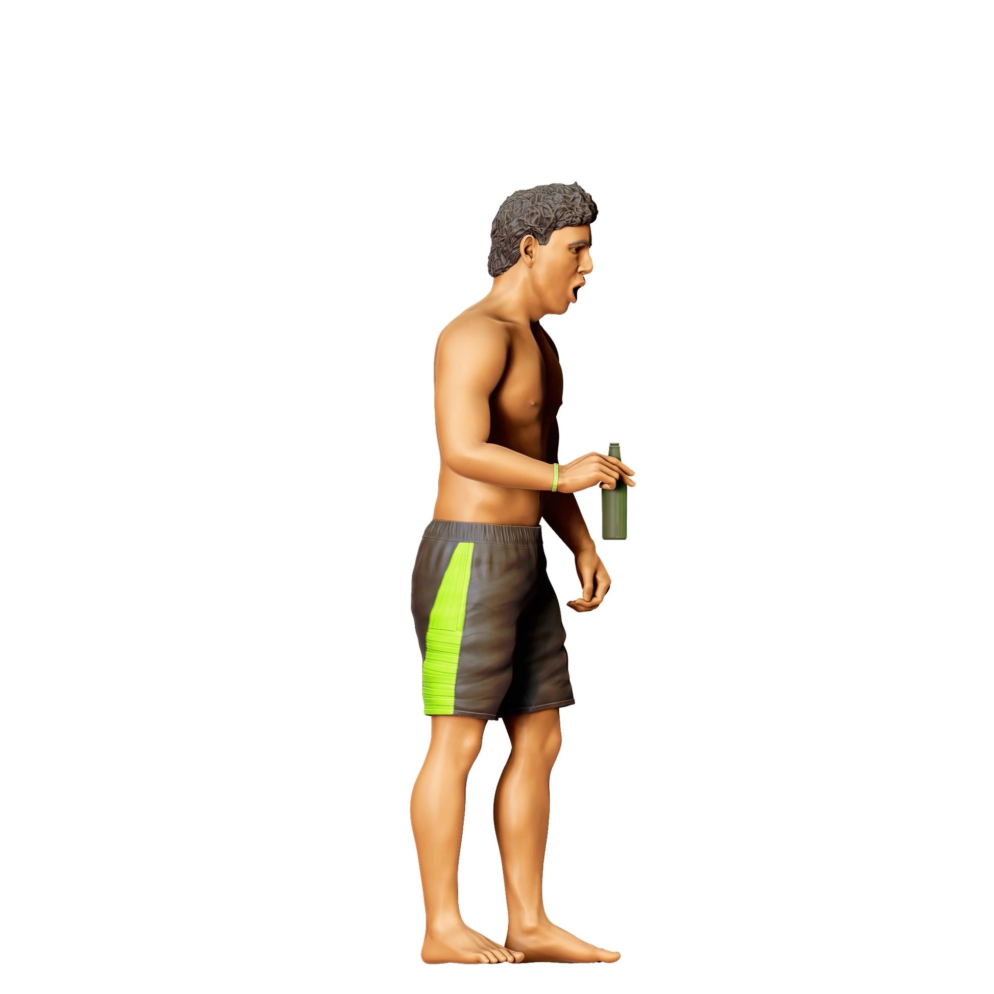 Diorama model building product photo 0: Pool Party Guests - Man with Beer Bottle (Ref. No. 325)
