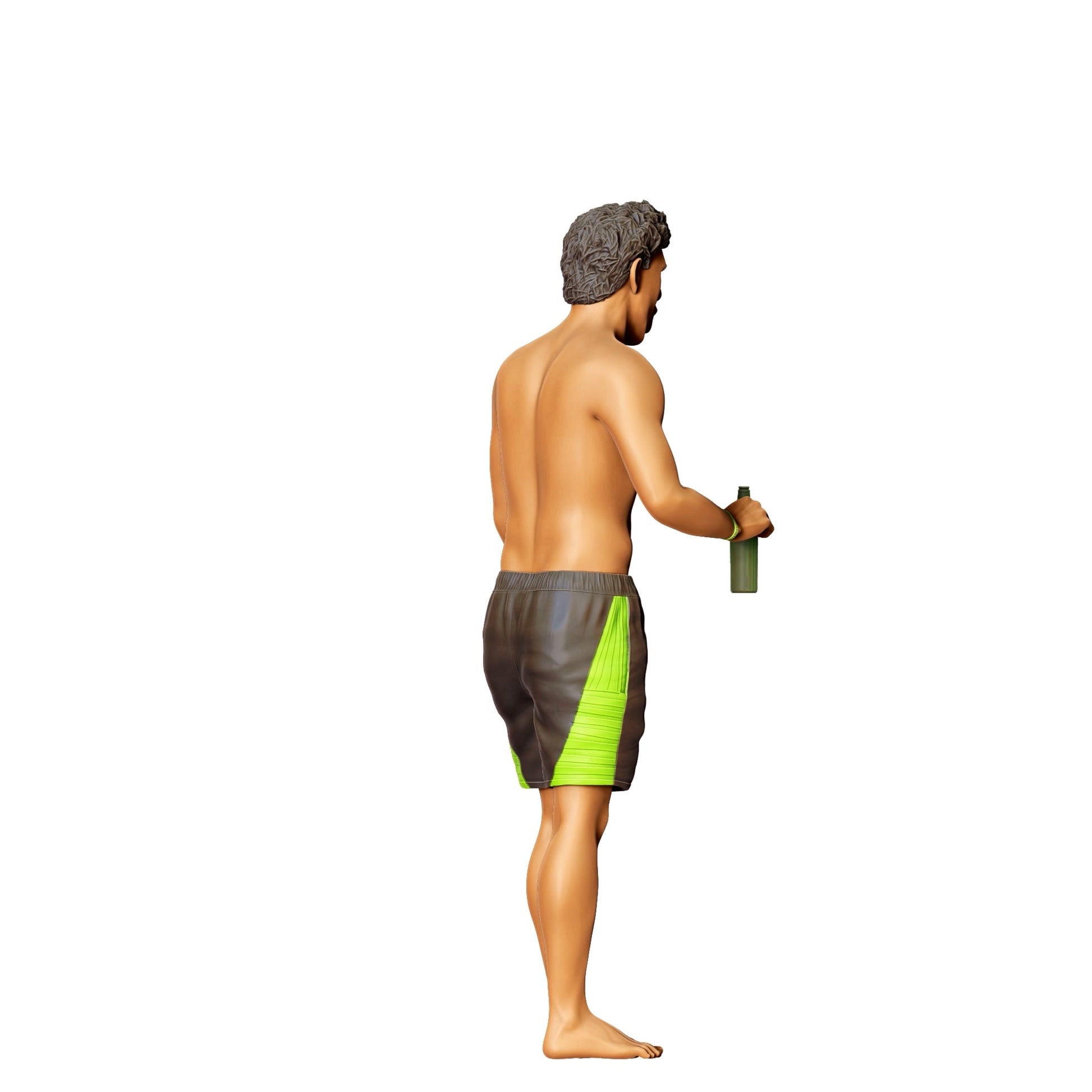 Diorama model building product photo 0: Pool Party Guests - Man with Beer Bottle (Ref. No. 325)