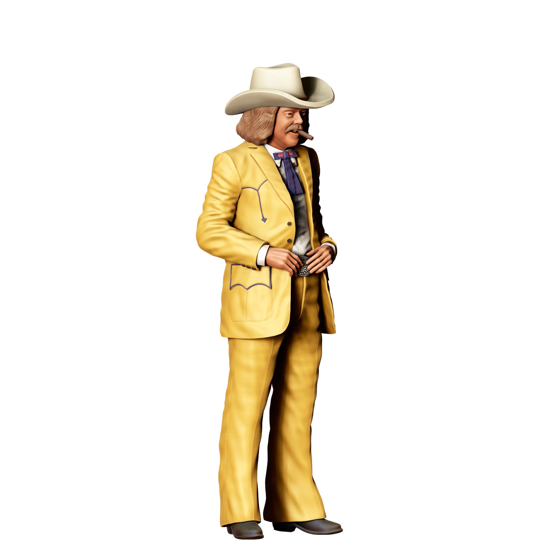 Diorama model building product photo 0: Western gentleman with cowboy hat – figure in a suit with bow tie (Ref. No. 405)