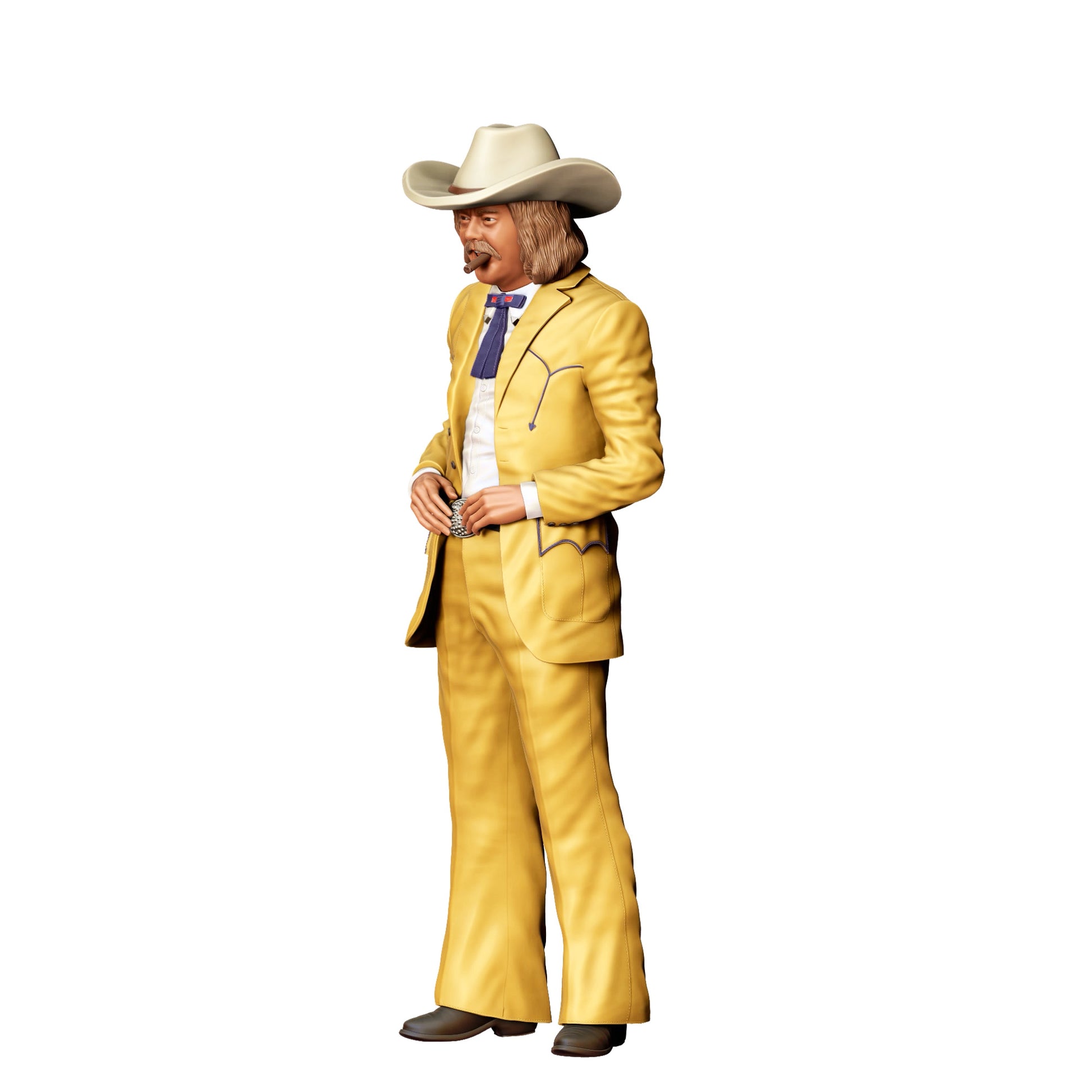 Diorama model building product photo 0: Western gentleman with cowboy hat – figure in a suit with bow tie (Ref. No. 405)