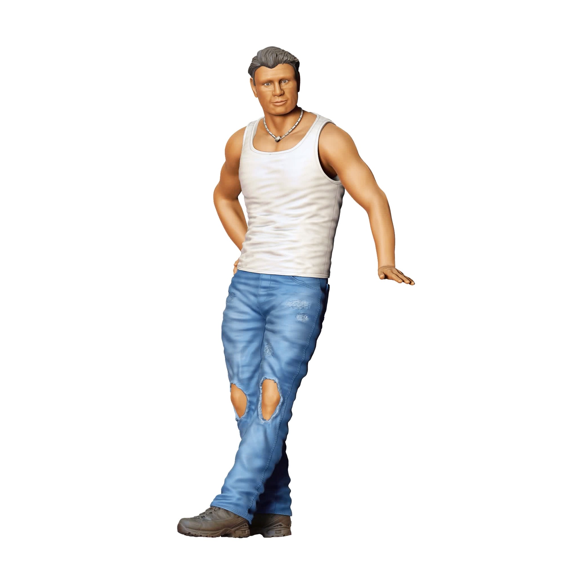 Diorama model building product photo 0: People leaning on car - Man 4 (Ref. No. 343)