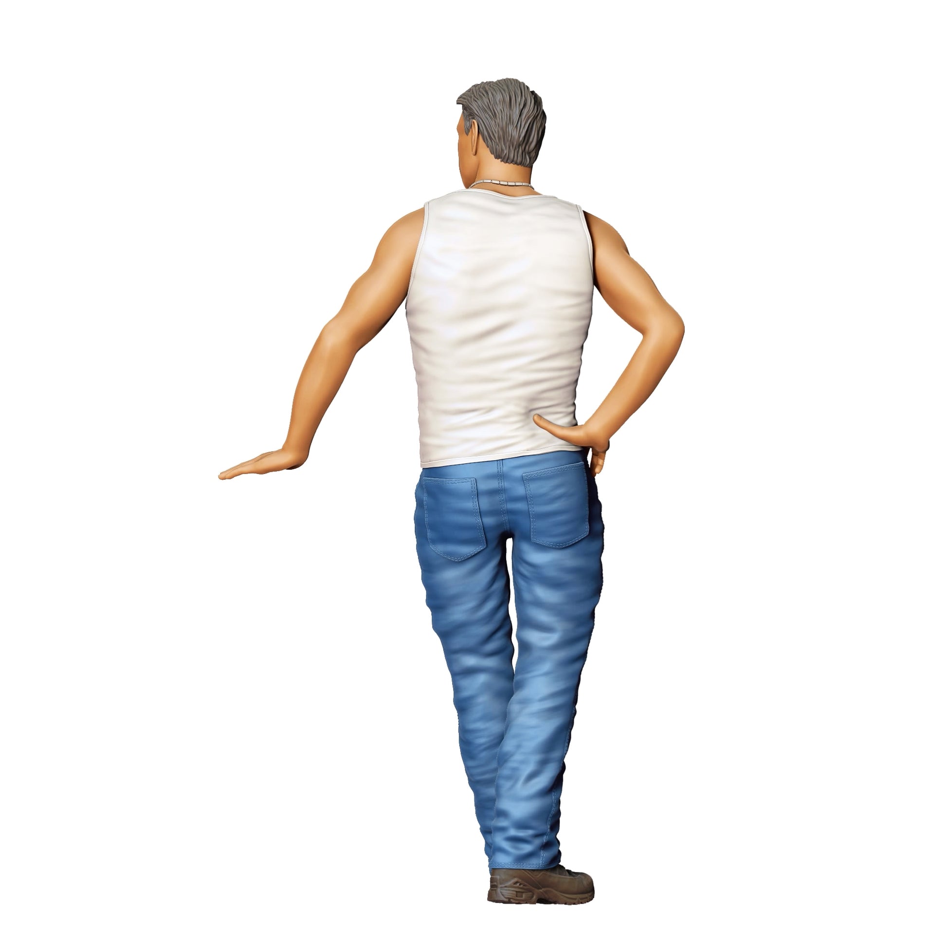 Diorama model building product photo 0: People leaning on car - Man 4 (Ref. No. 343)