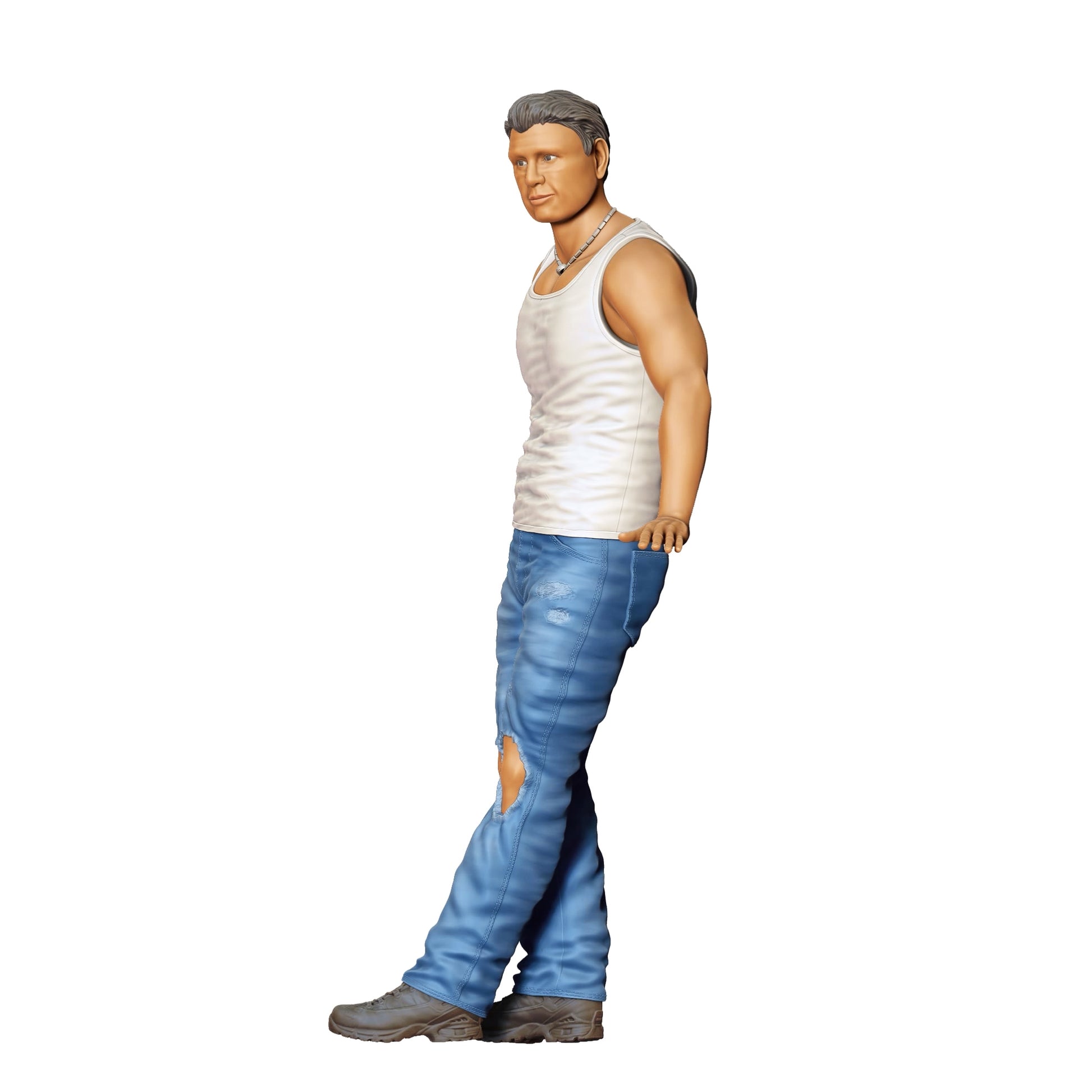 Diorama model building product photo 0: People leaning on car - Man 4 (Ref. No. 343)