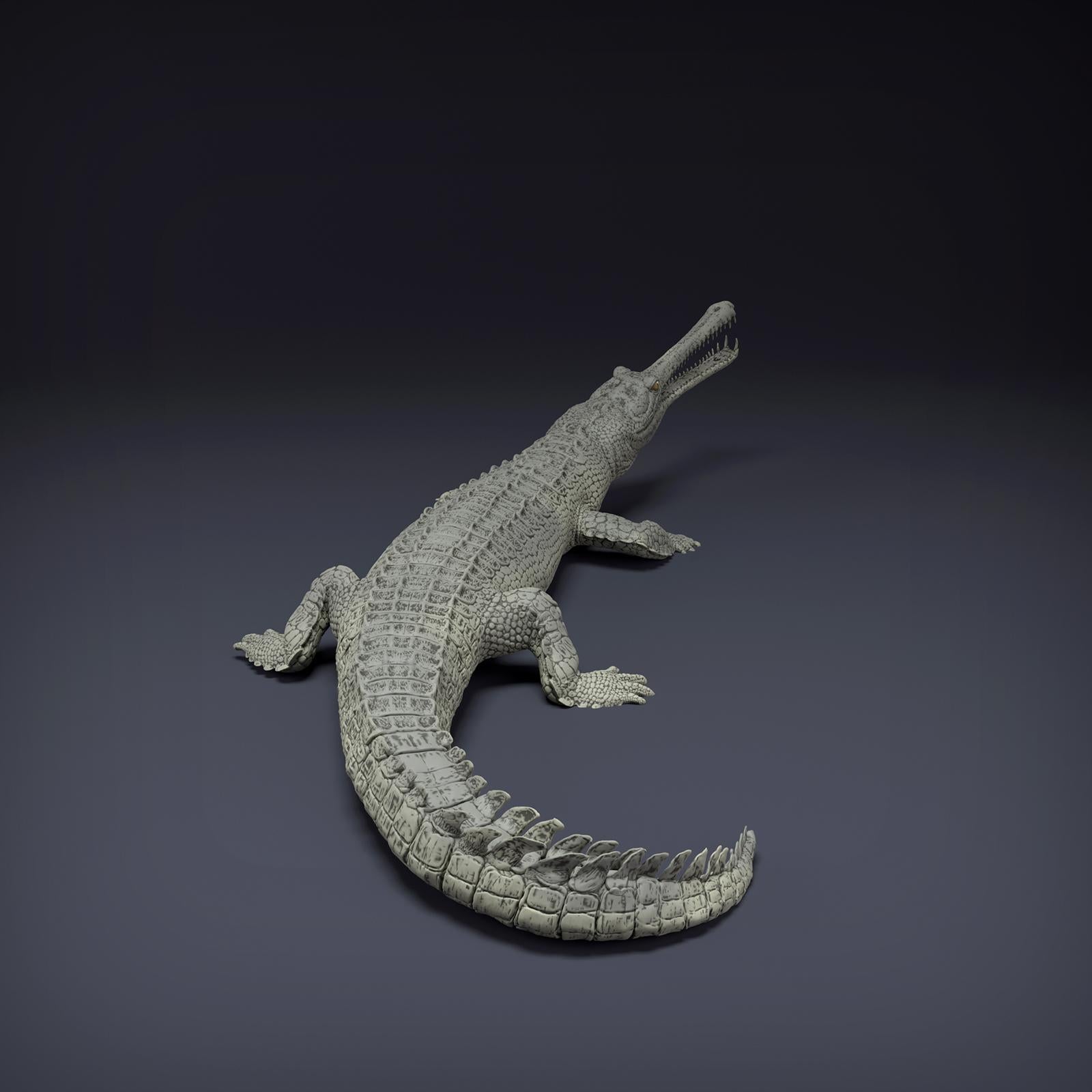 Produktfoto Tier Figur Diorama, Modellbau: 0: Dschungel Tier Figur: Gangesgavial – Gharial (Ref 01_01_80)