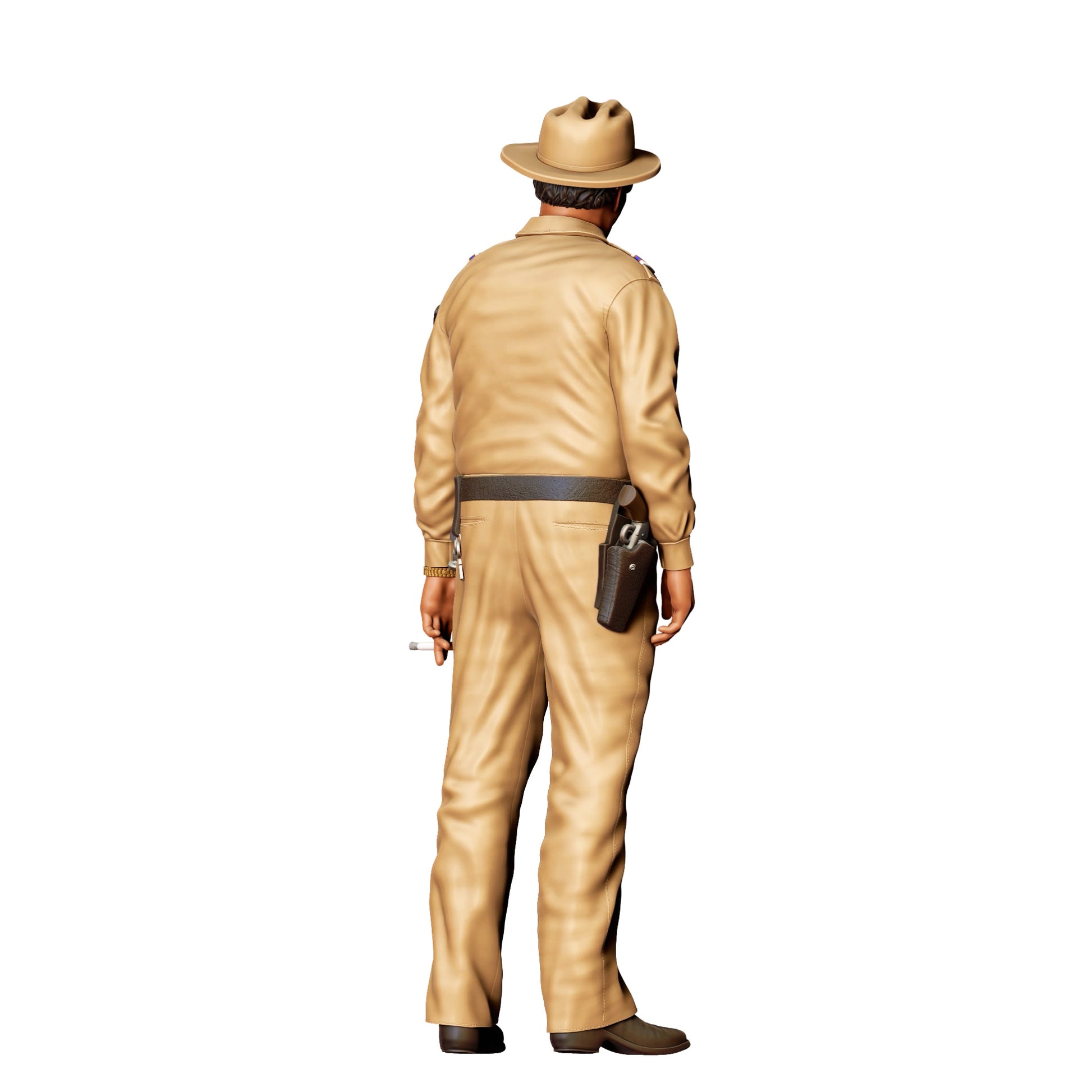 Diorama Modellbau Produktfoto 0: Sheriff mit Sonnenbrille und Hut – Figur in Uniform mit Krawatte (Ref. Nr. 406)