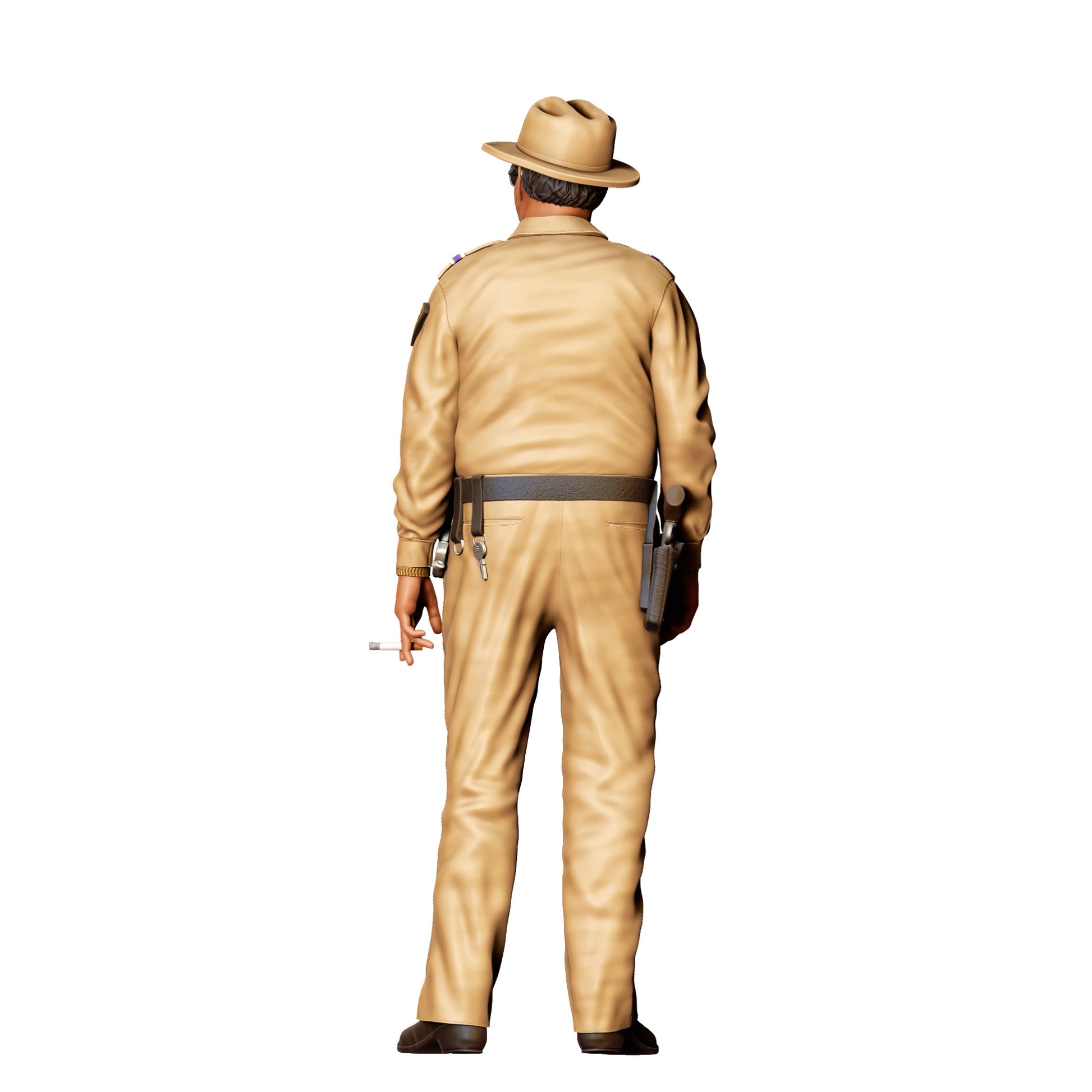 Diorama Modellbau Produktfoto 0: Sheriff mit Sonnenbrille und Hut – Figur in Uniform mit Krawatte (Ref. Nr. 406)