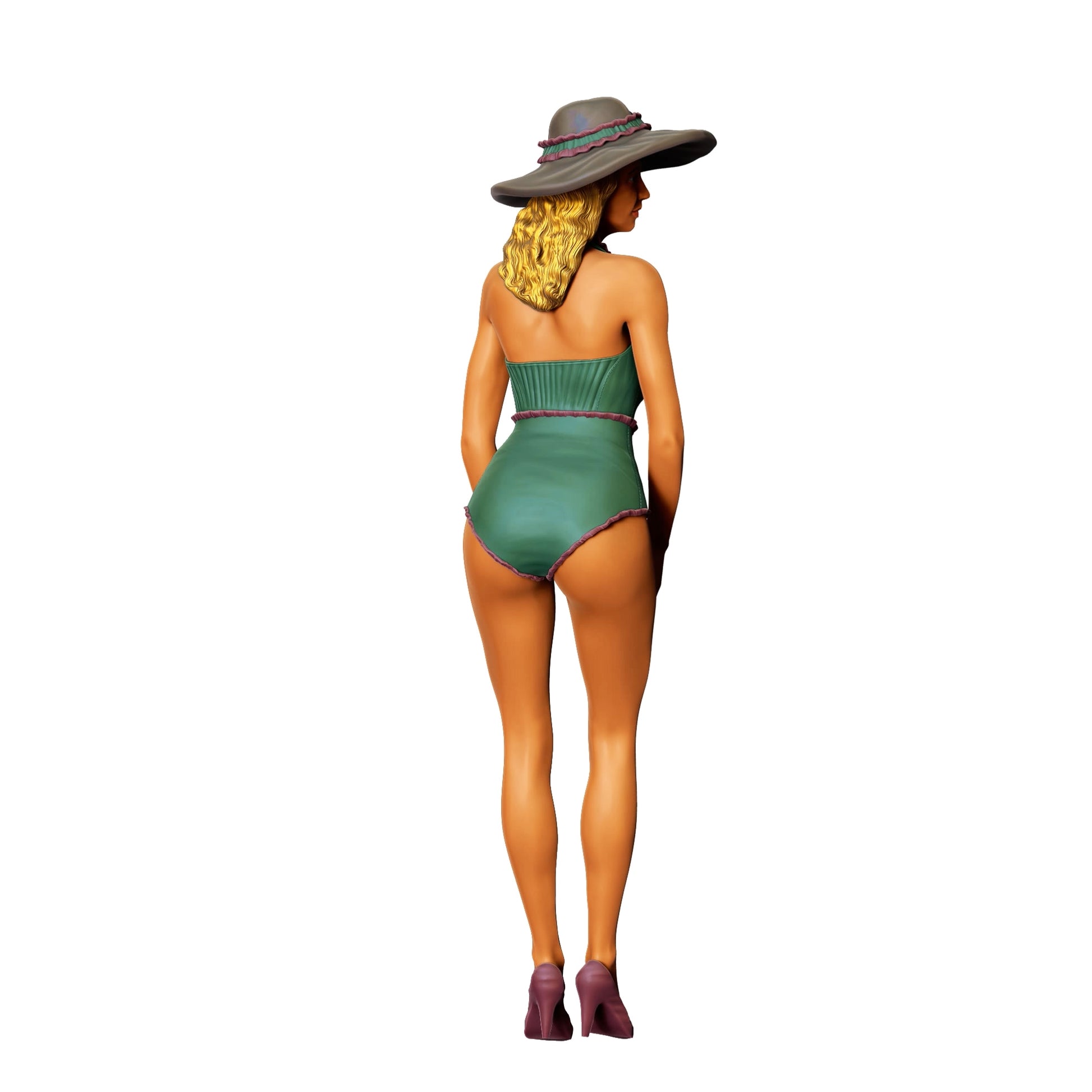 Diorama Model Building Product Photo 0: PinUp Girl E - Pretty Lady with Hat (Ref. No. 386)