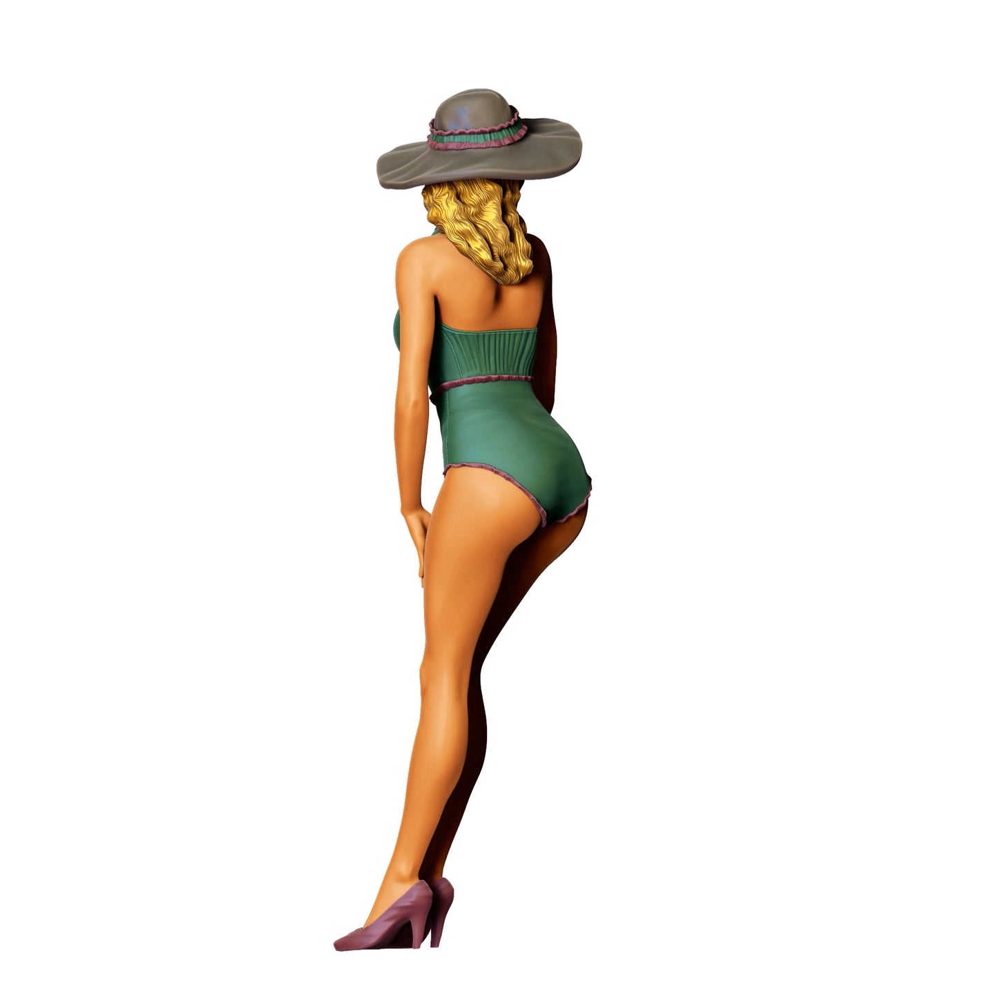 Diorama modelářství produktová fotografie 0: PinUp dívka E - Hezká dáma s kloboukem (Ref. č. 386)