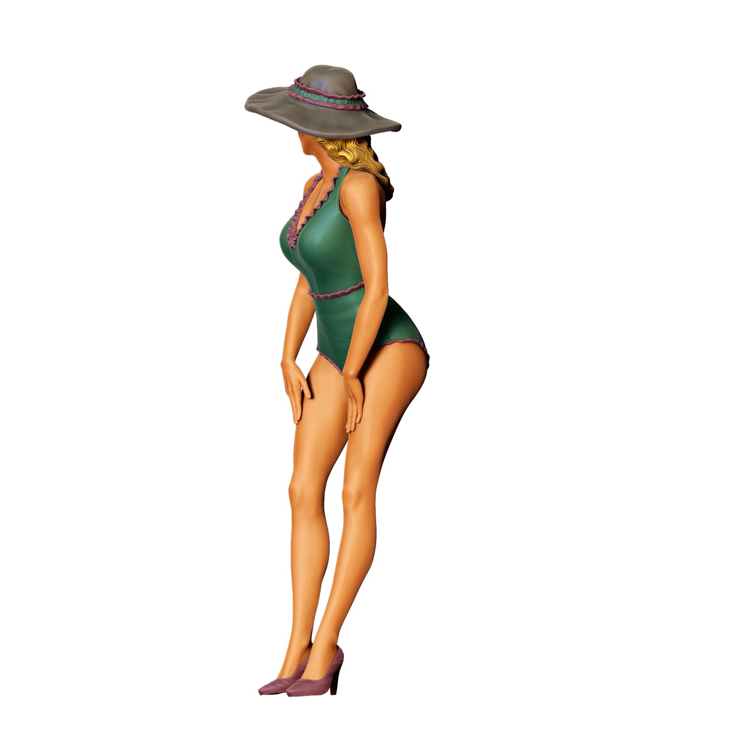 Diorama modelářství produktová fotografie 0: PinUp dívka E - Hezká dáma s kloboukem (Ref. č. 386)