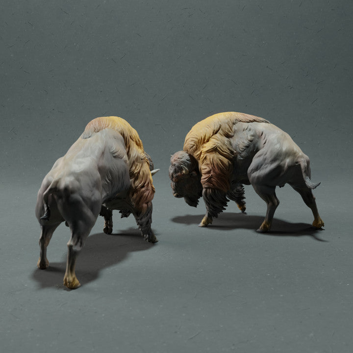 Produktfoto Tierfigur Animal Den Miniatures 3: Wildtier Tierfigur: Amerikanischer Bison - kämpfend (22_10_13)