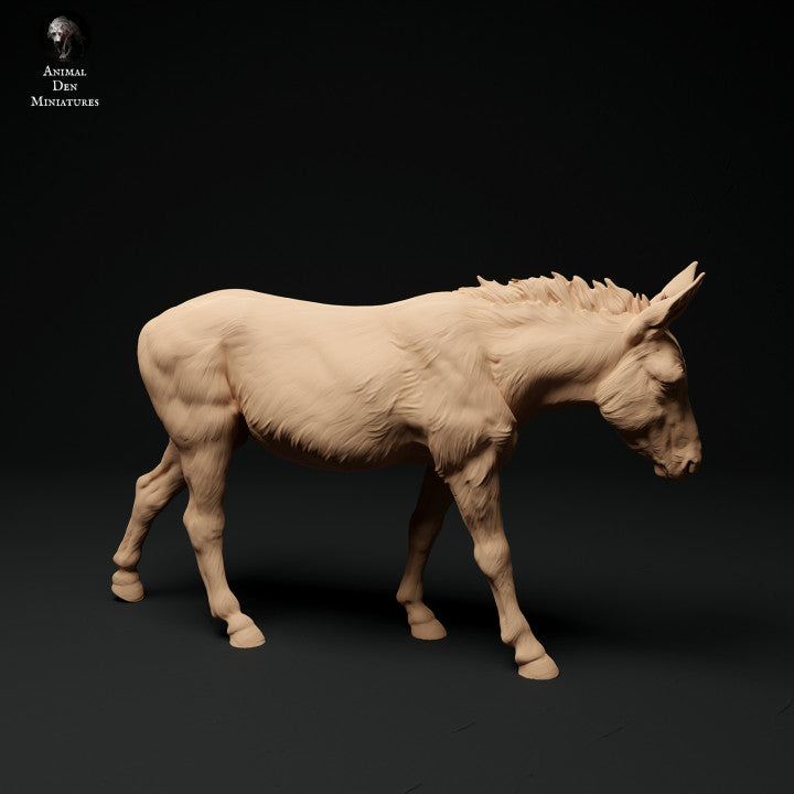 Farm Tier Figur: gehender Esel (a018) – 3drifter