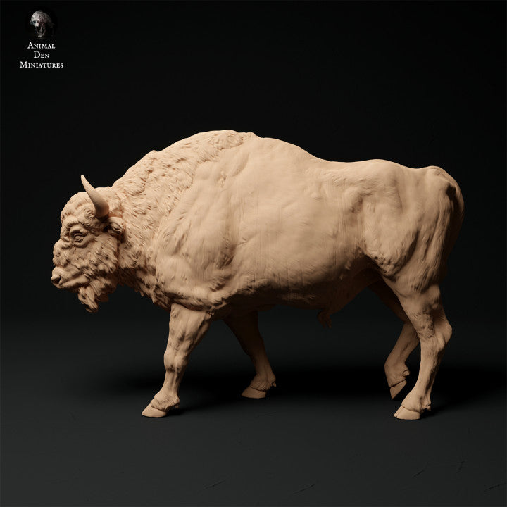 Product photo animal figure diorama, model building: 0: Walking bison bull: Animals from Europe