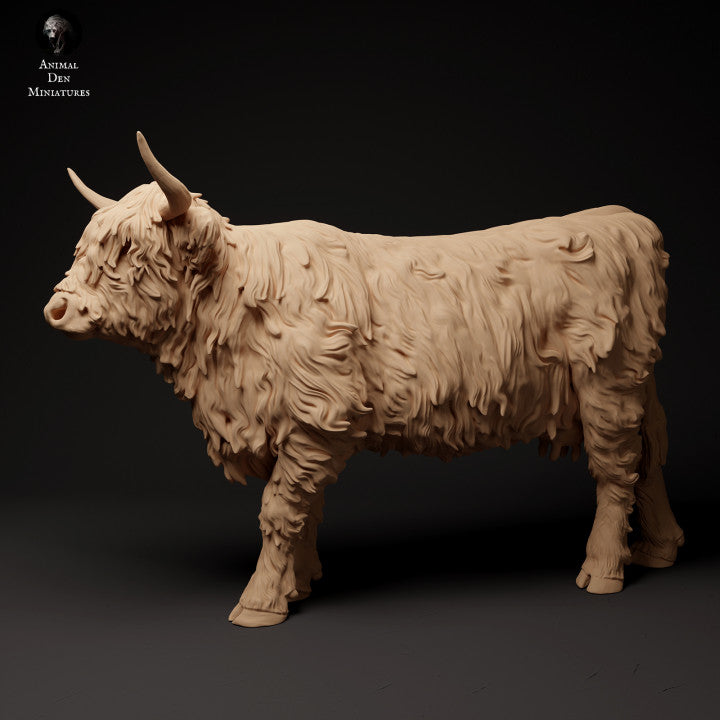 Foto do produto da figura de animal em diorama, modelismo: 0: Vaca das Terras Altas da Escócia: Animais do Norte da Europa