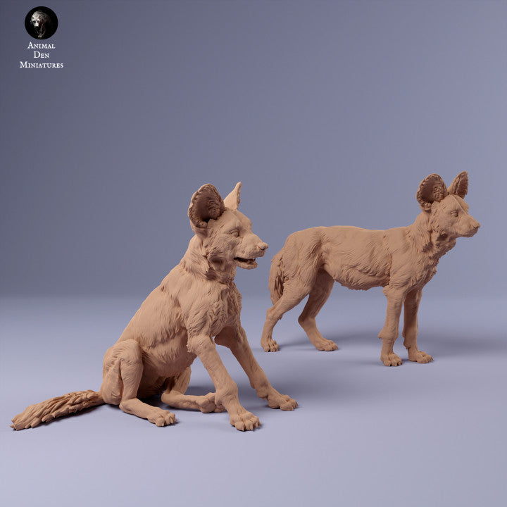 Foto do produto de figura de animal em diorama, modelismo: 0: Filhotes de cão selvagem africano: Animais da África