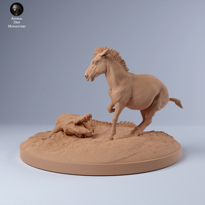 Produktfoto Tier Figur Diorama, Modellbau: 0: Zebra und Krokodil am Wasserloch: Tiere aus Afrika