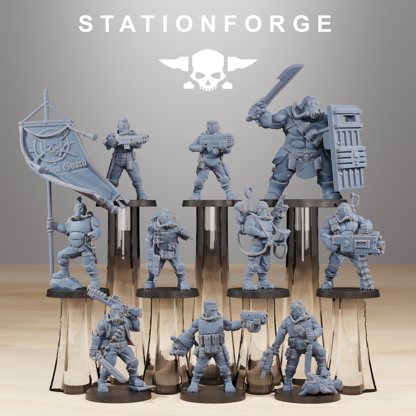 Foto do produto Tabletop 28mm The Printing Goes Ever On (TPGEO) 0: Caçadores GrimGuard