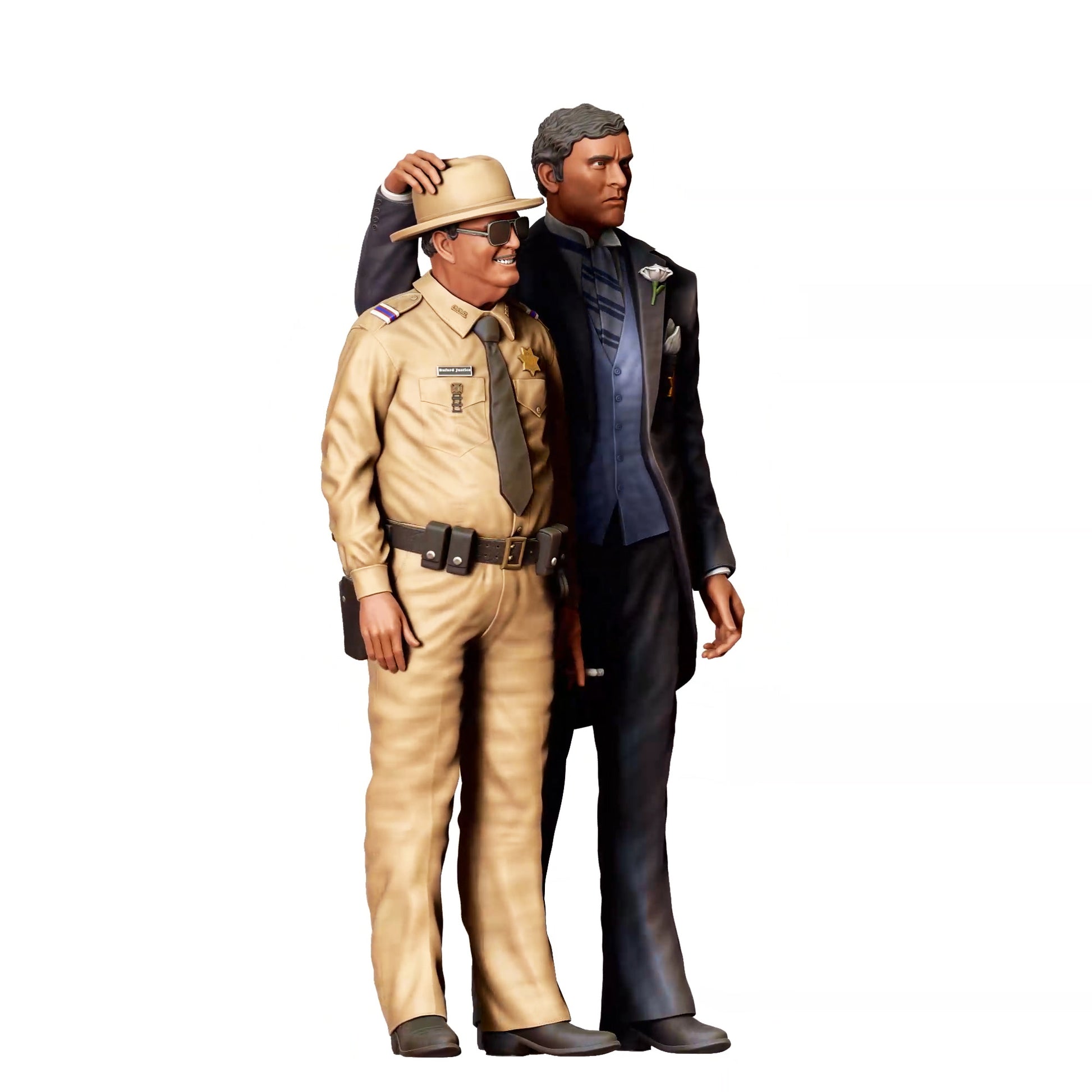 Foto del prodotto diorama modellistico 0: sceriffo e sindaco – coppia di figure in uniforme e abito (Rif. Nr. 407)