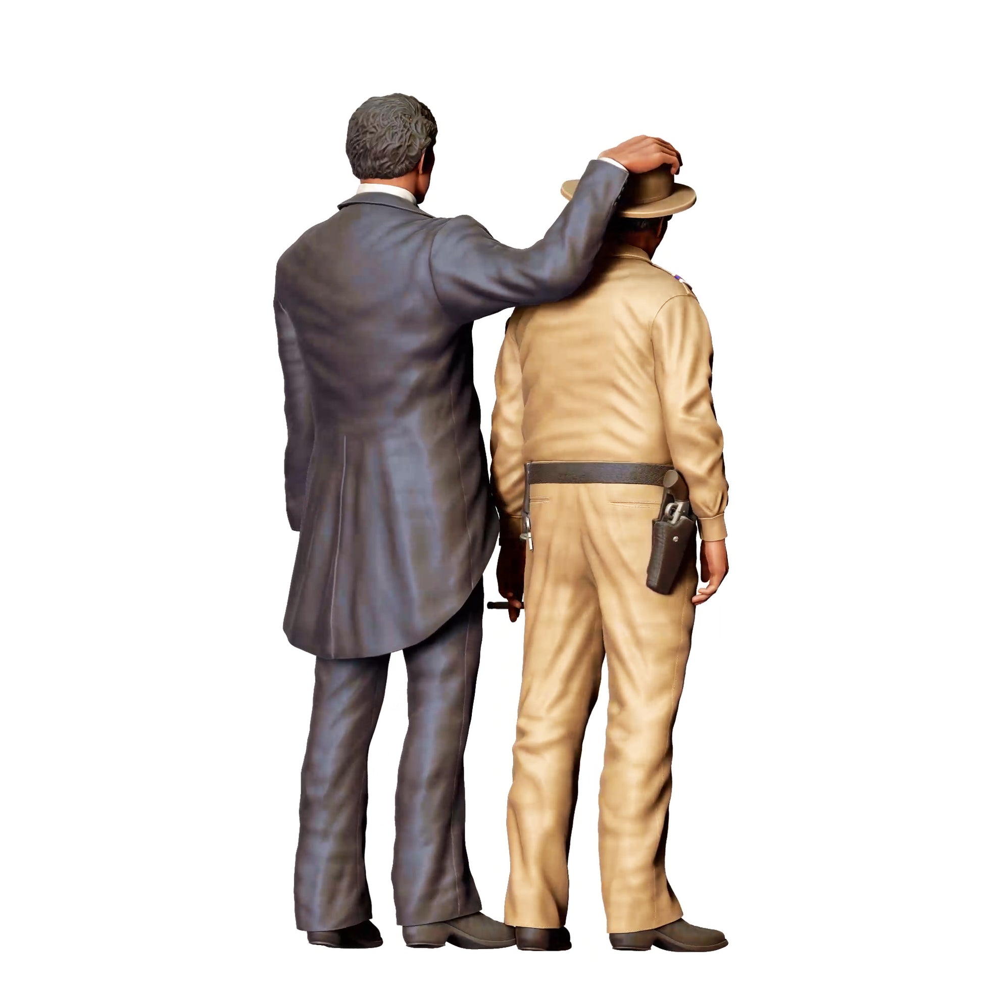 Foto del prodotto diorama modellistico 0: sceriffo e sindaco – coppia di figure in uniforme e abito (Rif. Nr. 407)