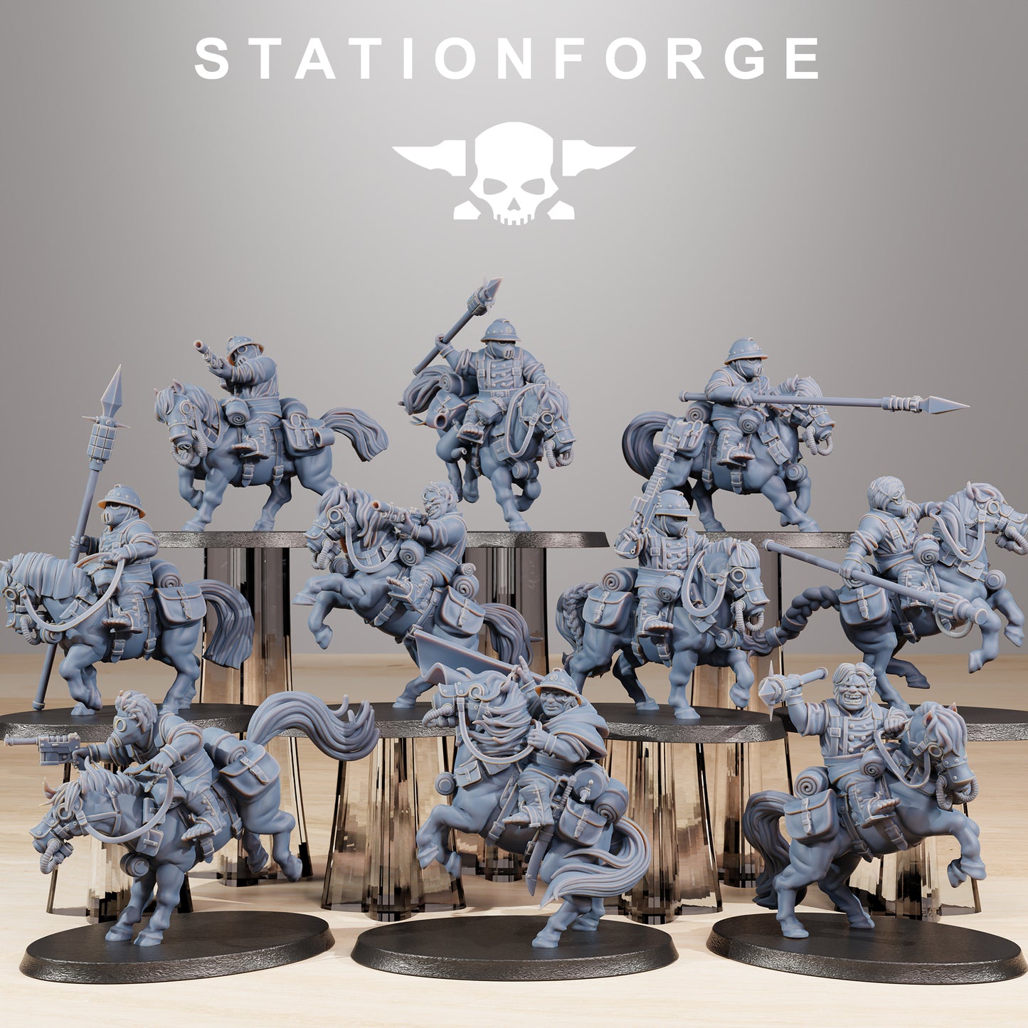 Produktová fotografie Tabletop 28mm The Printing Goes Ever On (TPGEO) 0: GrimGuard Pony Cavalry