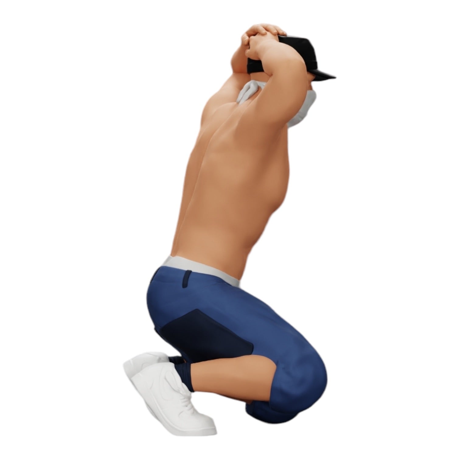 Diorama model building product photo 0: Gangster with mask and hat before arrest (Ref No. A2)