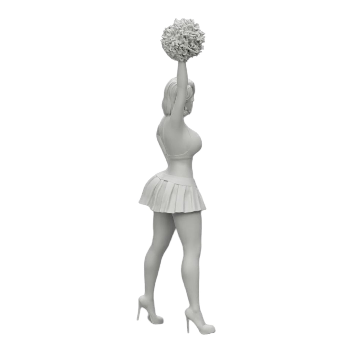 Diorama modelářství produktová fotografie 0: Mladá dívka/ Cheerleader s pompony při povzbuzování (Ref č. A3)