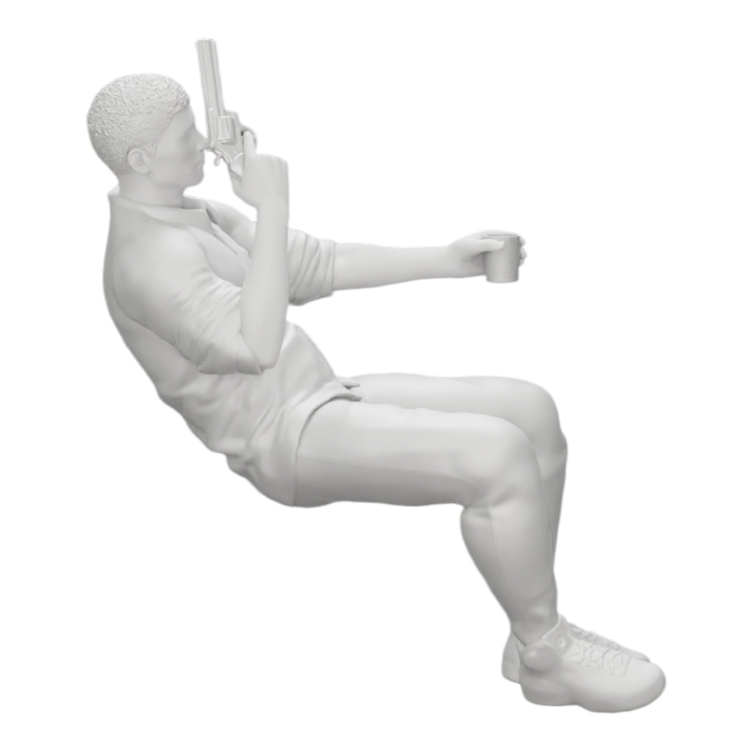 Diorama Modellbau Produktfoto 0: Sitzender Gangster mit Glas Whiskey und Waffe am Pokertisch (Ref Nr. A5)