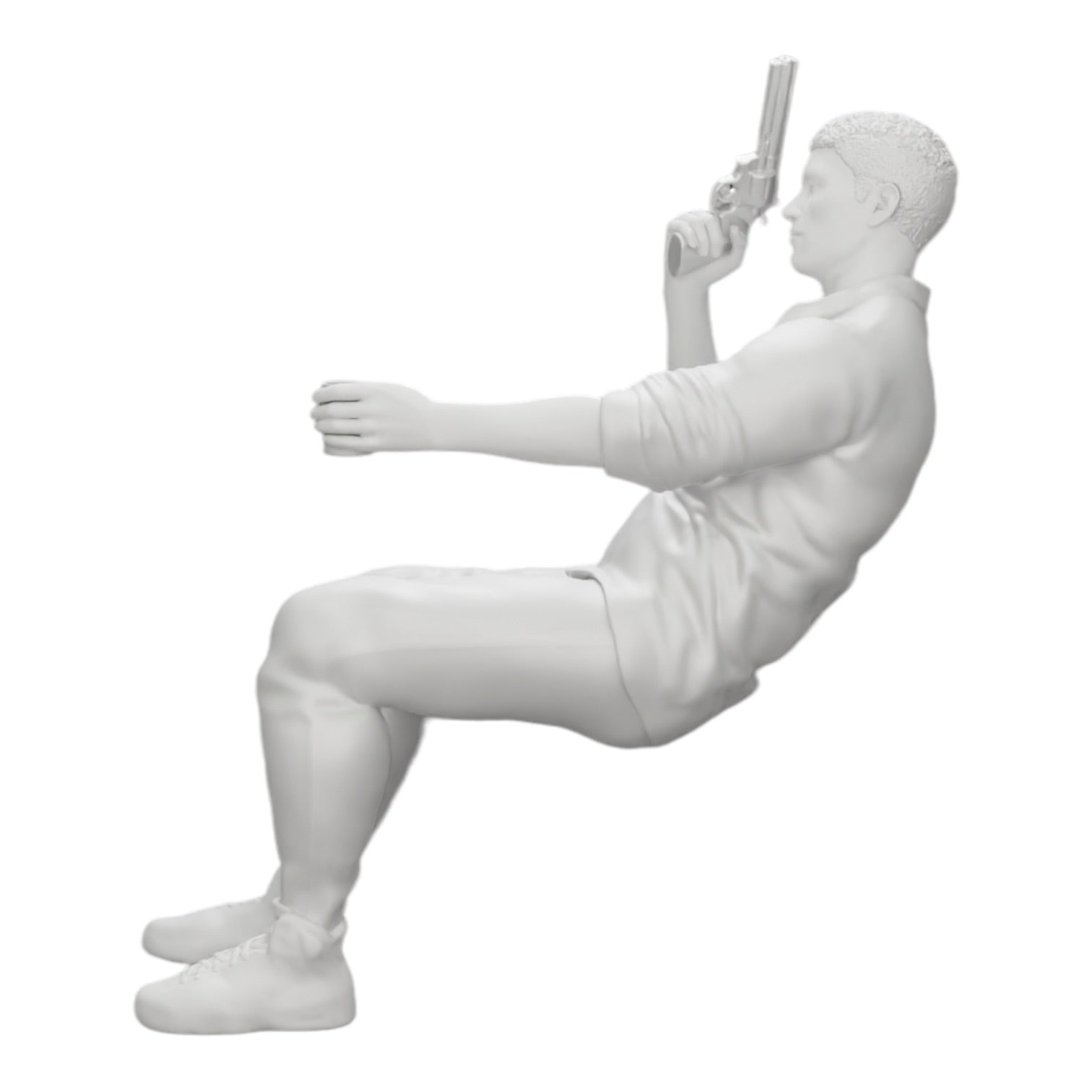 Diorama Modellbau Produktfoto 0: Sitzender Gangster mit Glas Whiskey und Waffe am Pokertisch (Ref Nr. A5)