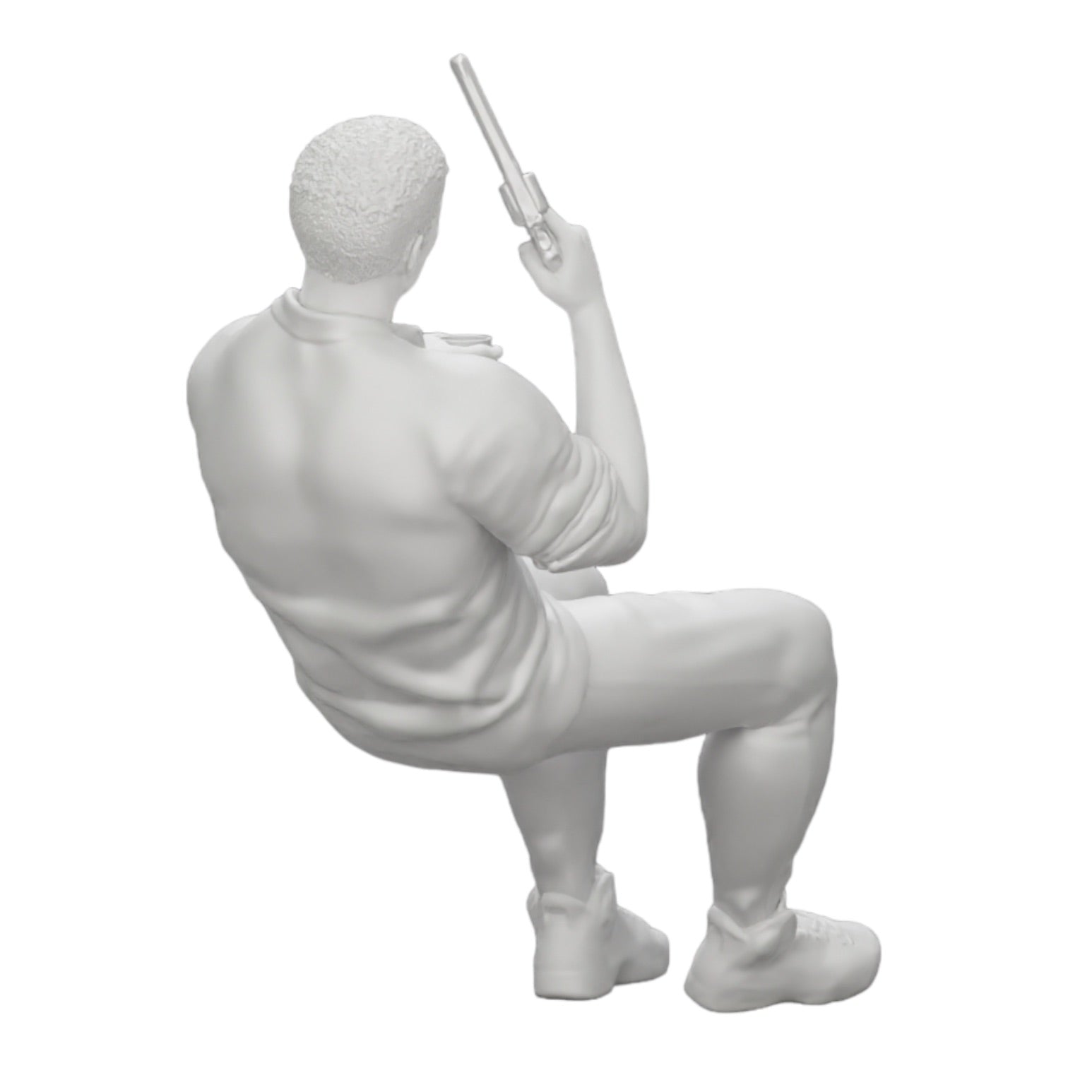 Diorama Modellbau Produktfoto 0: Sitzender Gangster mit Glas Whiskey und Waffe am Pokertisch (Ref Nr. A5)