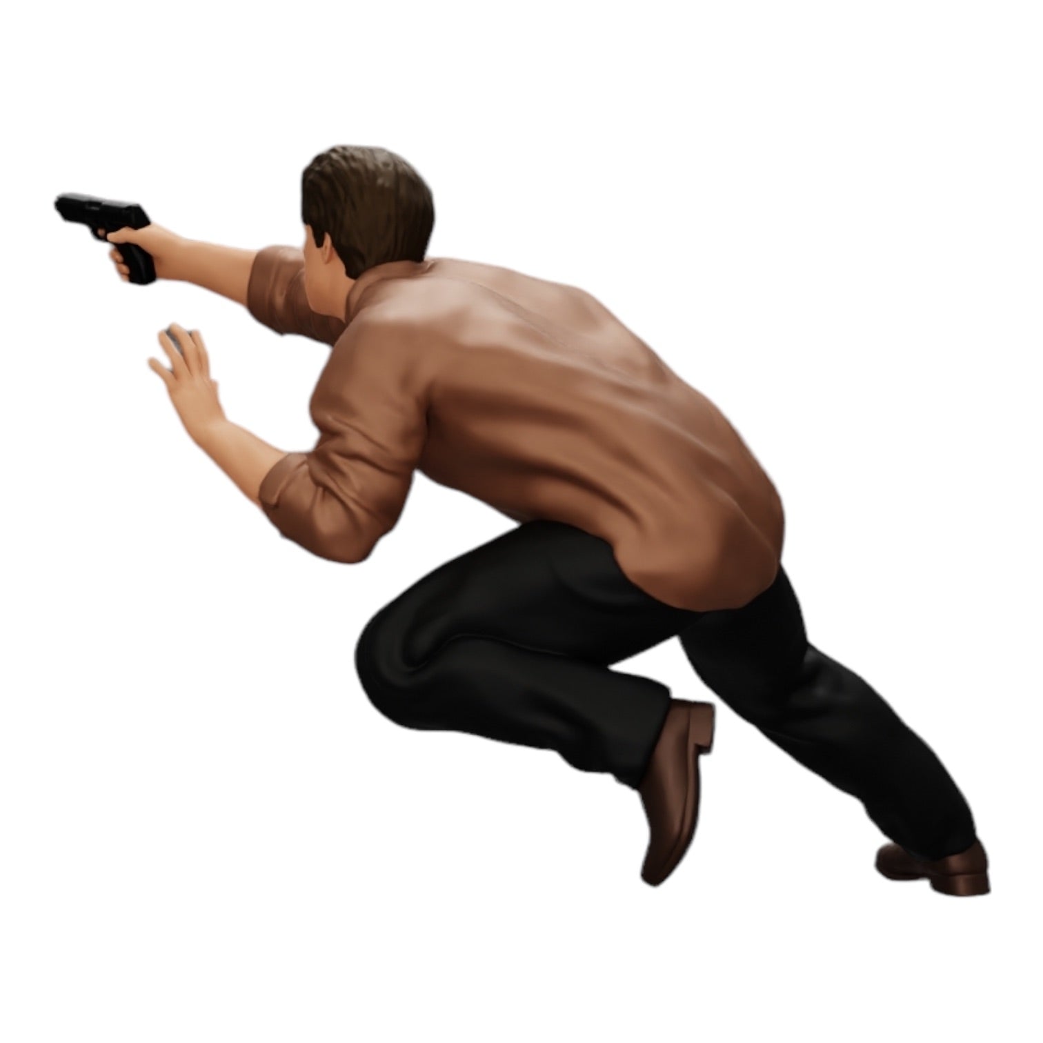 Diorama Modellbau Produktfoto 0: Gangster schießt mit Waffe aus Auto (Ref Nr. A6)