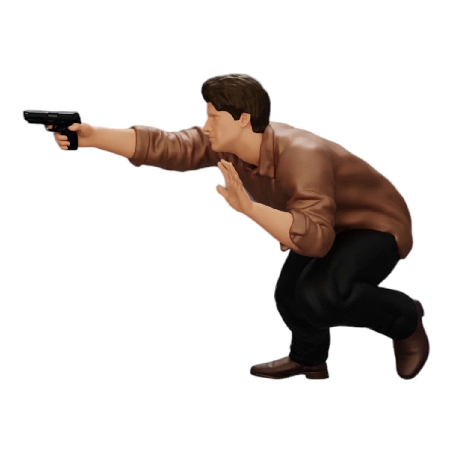 Diorama Modellbau Produktfoto 0: Gangster schießt mit Waffe aus Auto (Ref Nr. A6)