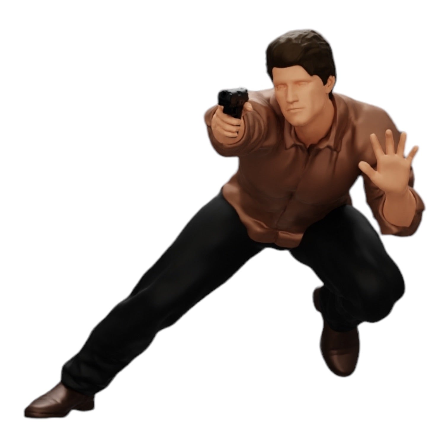 Diorama Modellbau Produktfoto 0: Gangster schießt mit Waffe aus Auto (Ref Nr. A6)