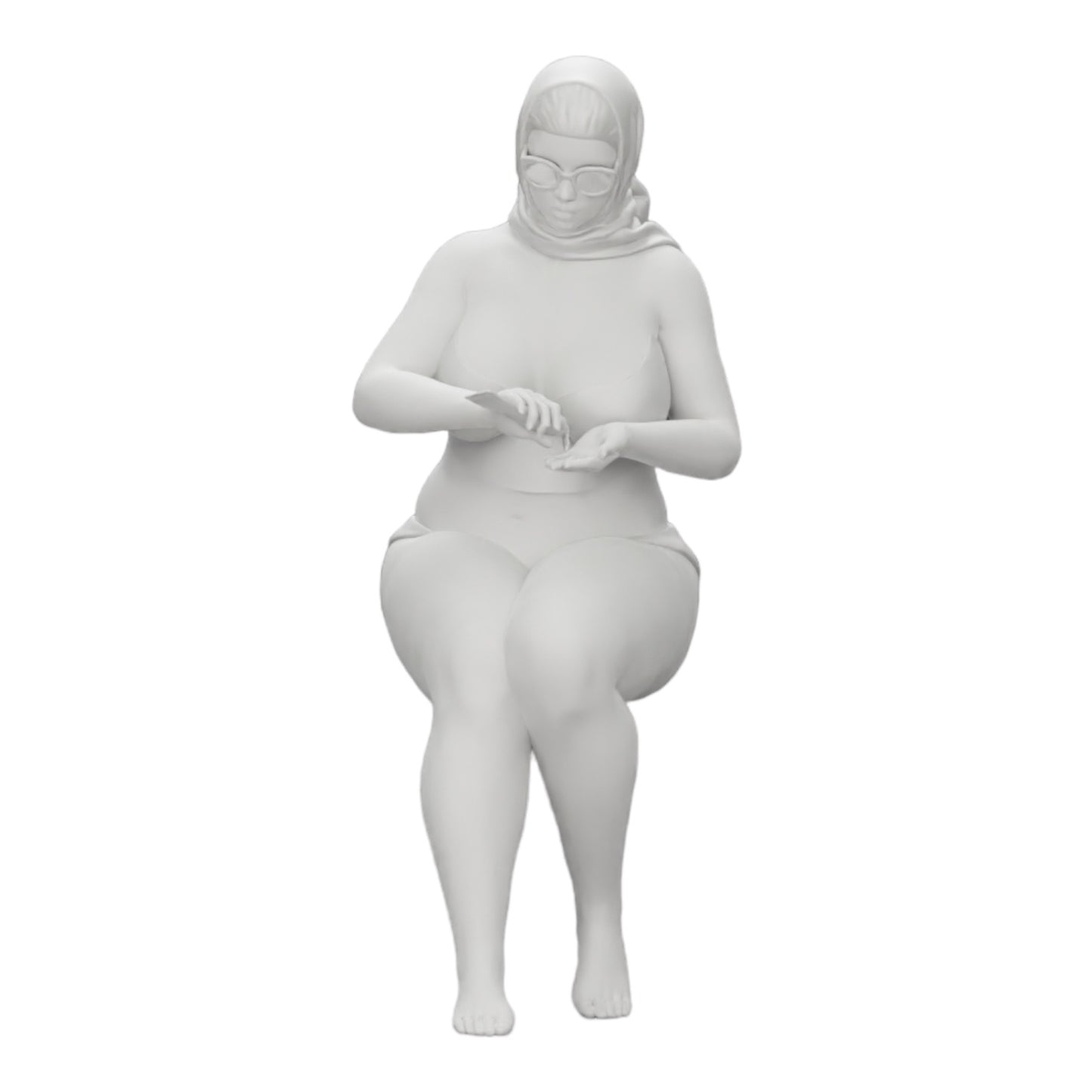 Diorama modelářství produktová fotografie 0: Sexy žena v bikinách a slunečních brýlích s opalovacím krémem na pláži (Ref č. A9)