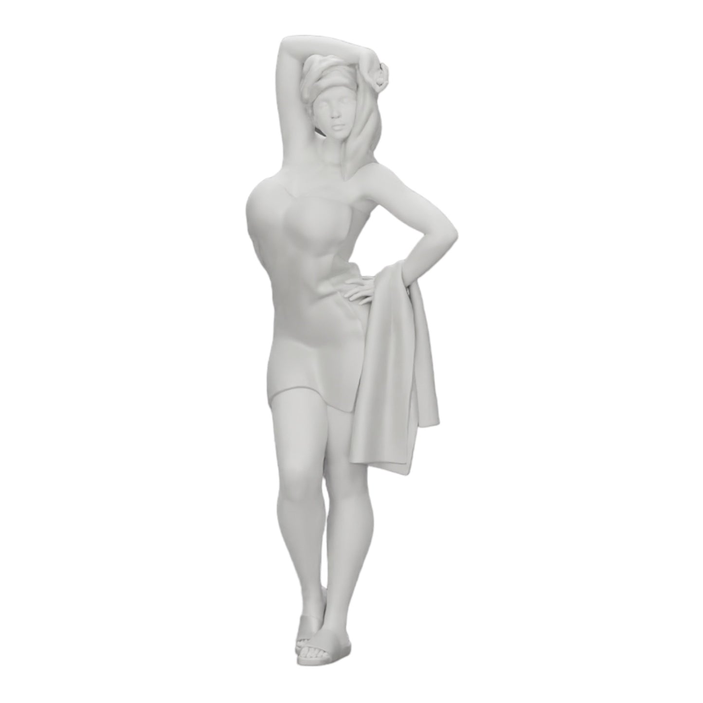 Imagem do produto de diorama: Mulher sexy saindo do chuveiro com roupão e toalha (Ref. Nr. A10)