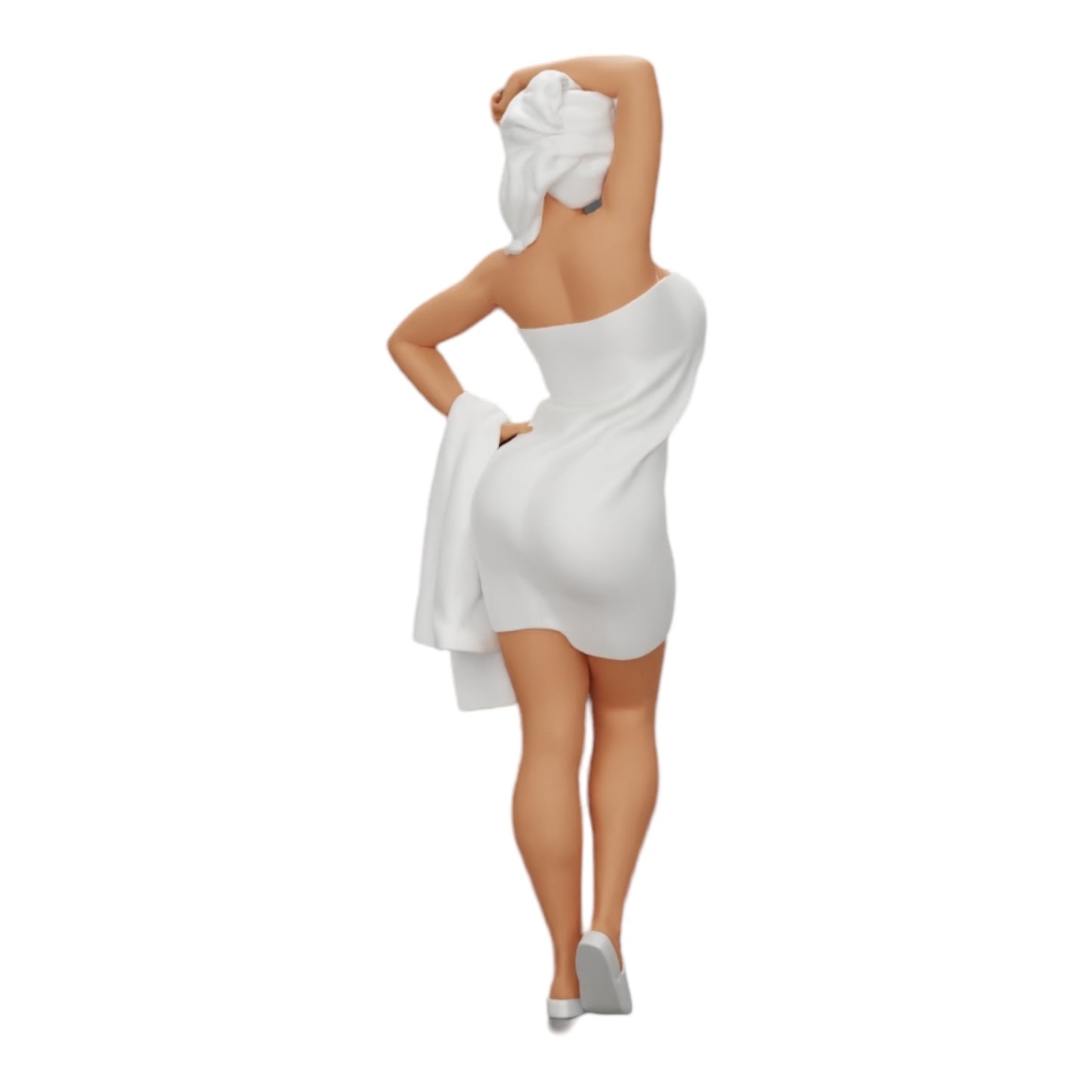 Imagem do produto de diorama: Mulher sexy saindo do chuveiro com roupão e toalha (Ref. Nr. A10)