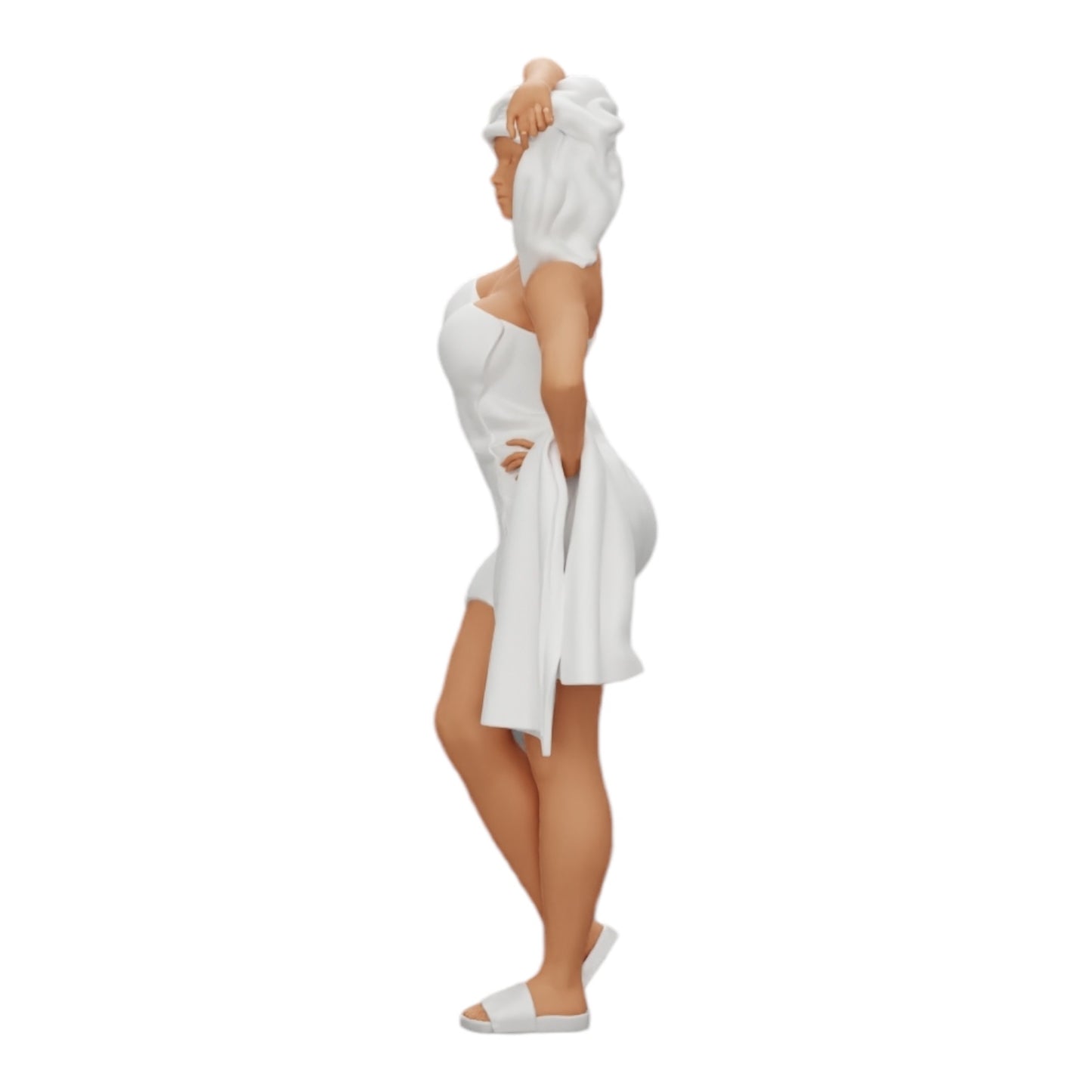Imagem do produto de diorama: Mulher sexy saindo do chuveiro com roupão e toalha (Ref. Nr. A10)
