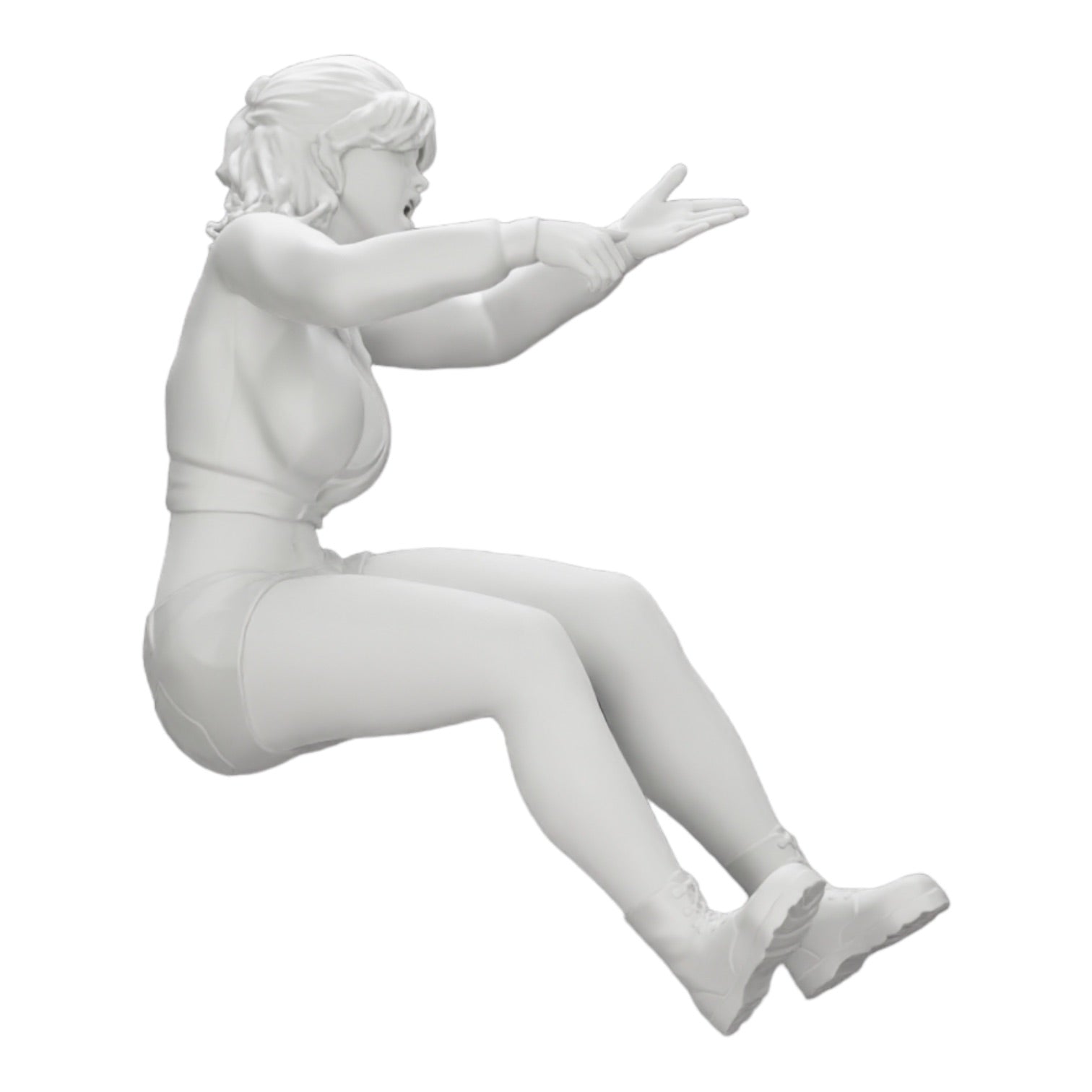 Diorama Modellbau Produktfoto 0: Wütende junge Frau im Minishirt schreit aus dem Auto (Ref Nr. A17)