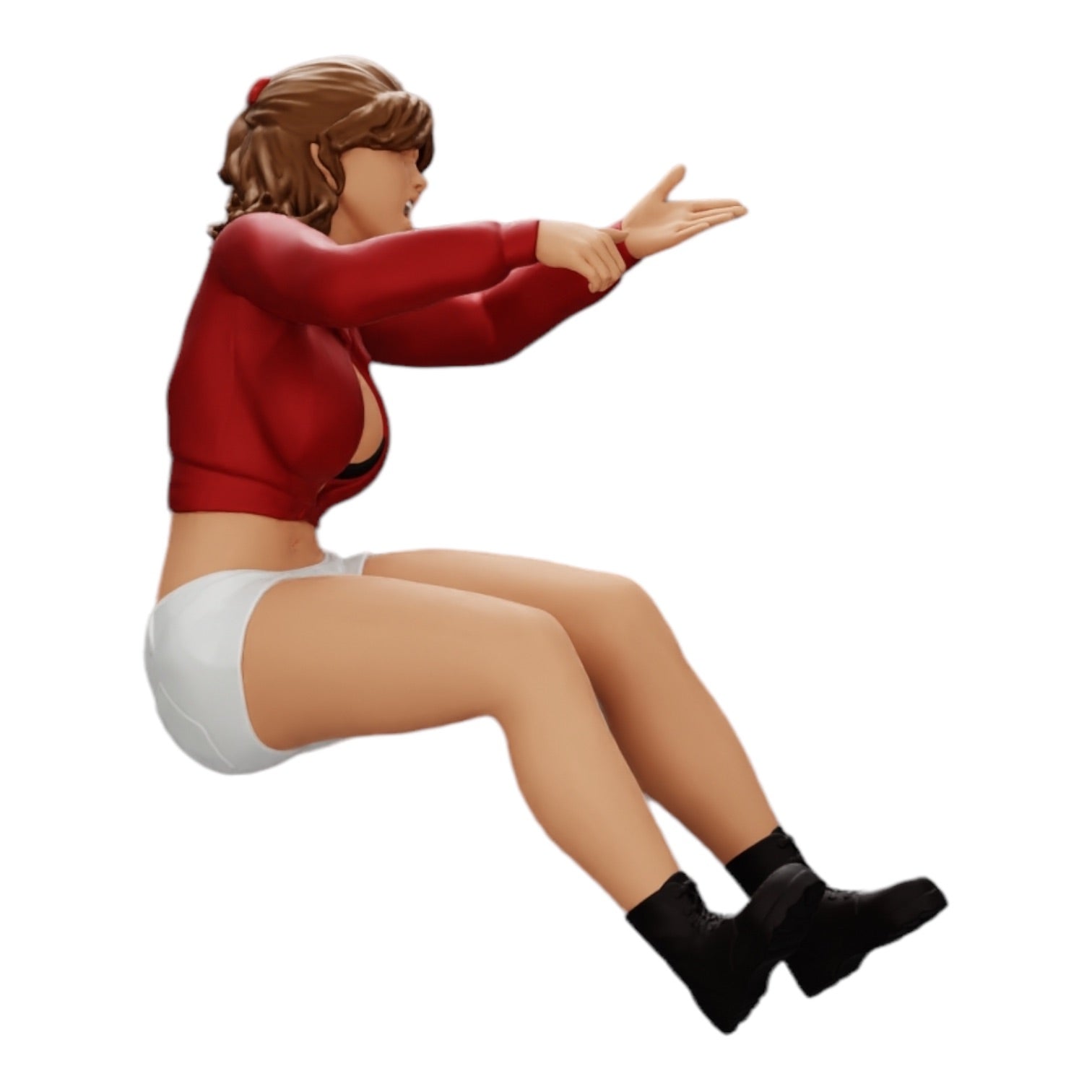 Diorama Modellbau Produktfoto 0: Wütende junge Frau im Minishirt schreit aus dem Auto (Ref Nr. A17)