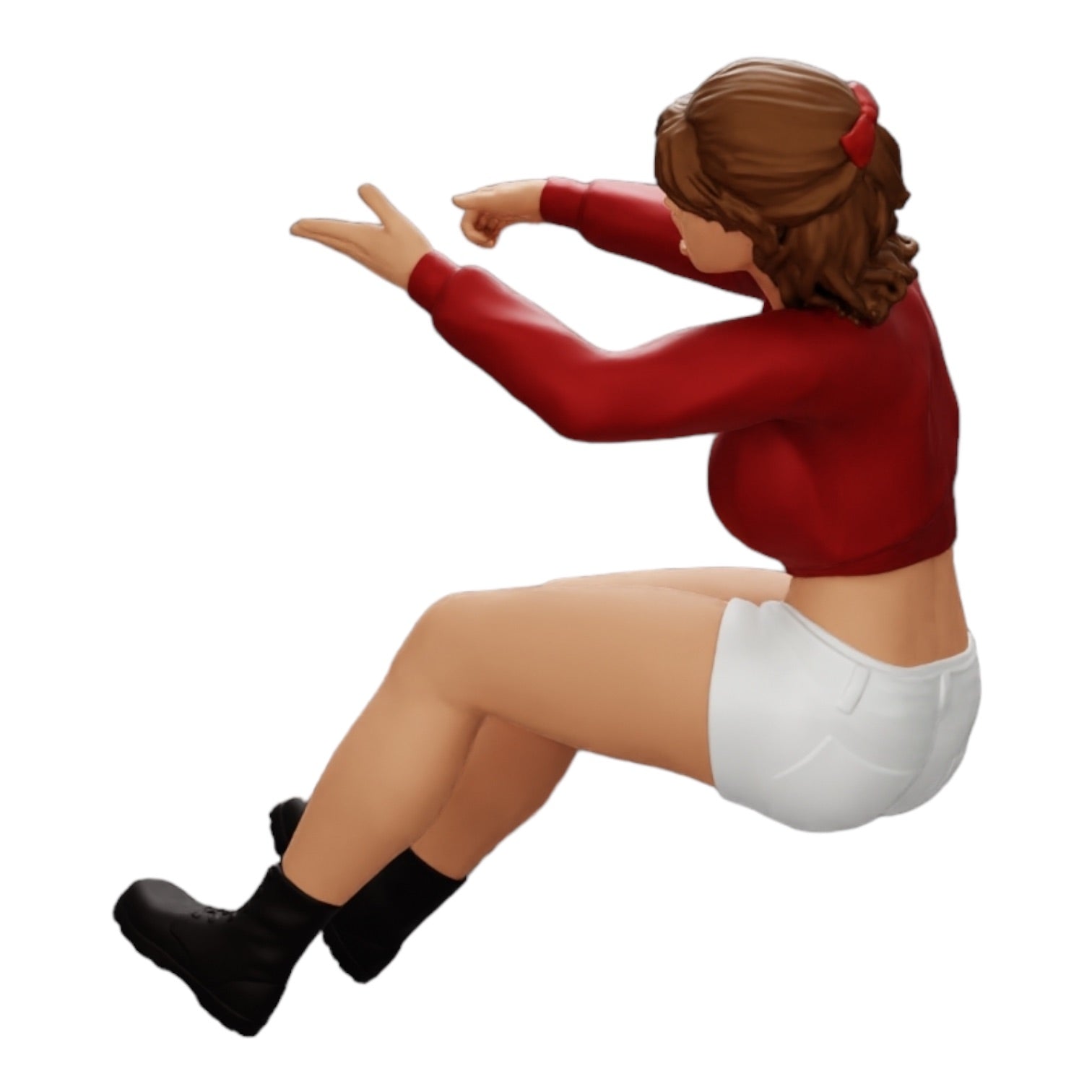 Diorama Modellbau Produktfoto 0: Wütende junge Frau im Minishirt schreit aus dem Auto (Ref Nr. A17)