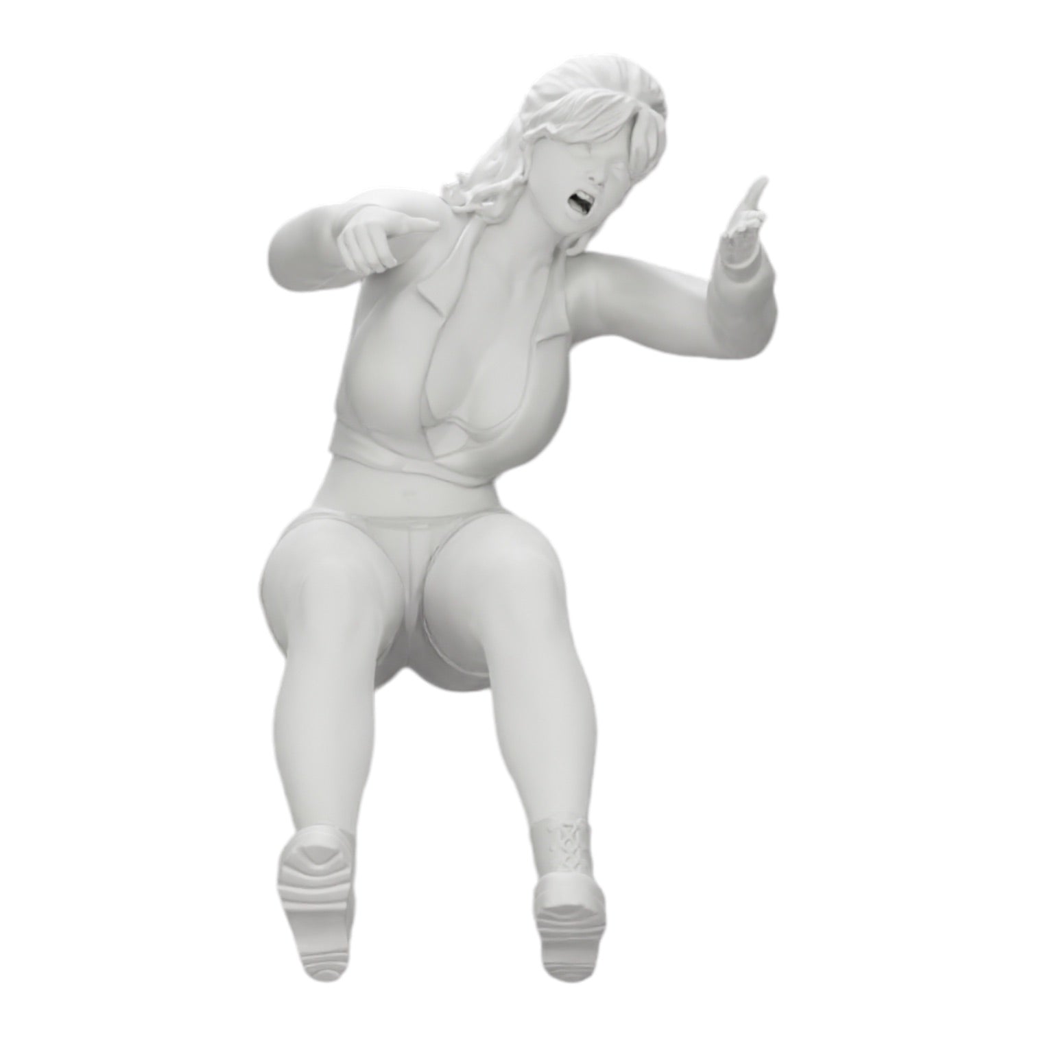 Diorama Modellbau Produktfoto 0: Wütende junge Frau im Minishirt schreit aus dem Auto (Ref Nr. A17)