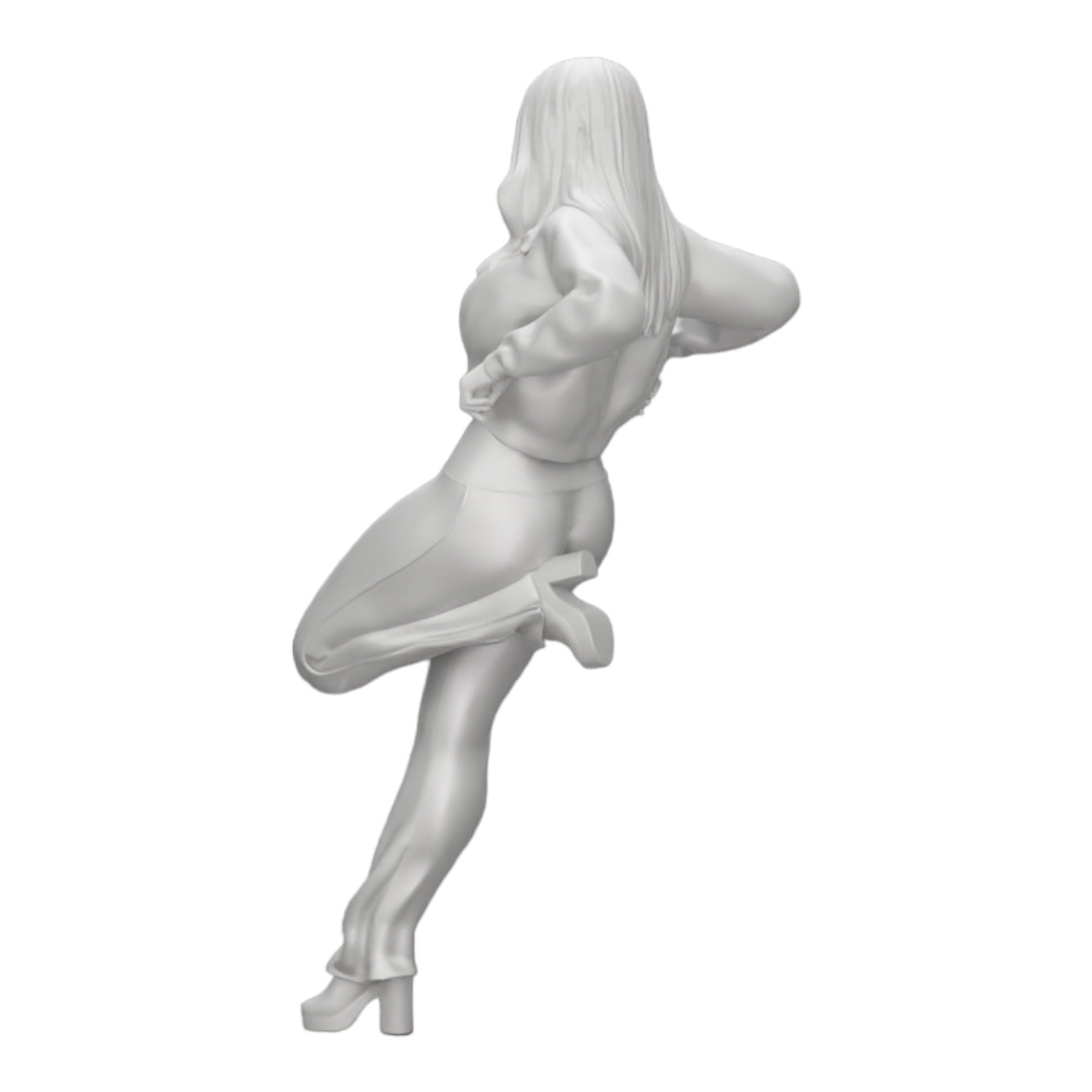 Diorama model building product photo 0: Girl in a mini jacket leaning against a car (Ref No. A18)