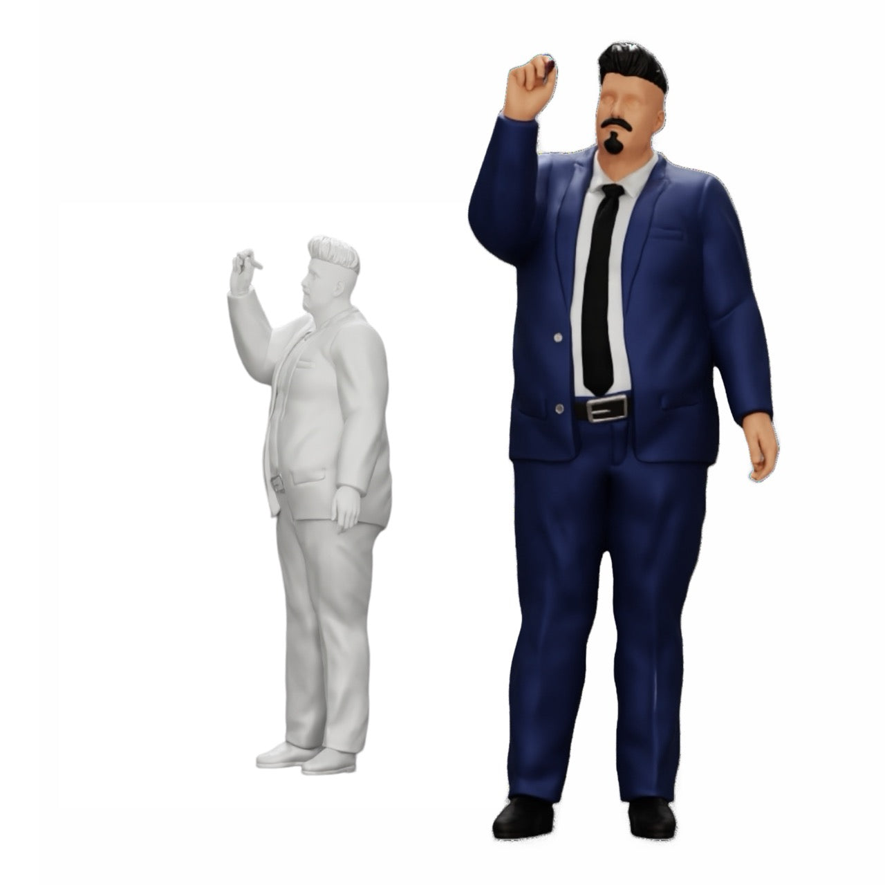Imagem do produto de diorama: Empresário corpulento escrevendo no quadro branco (Ref Nr. A19)